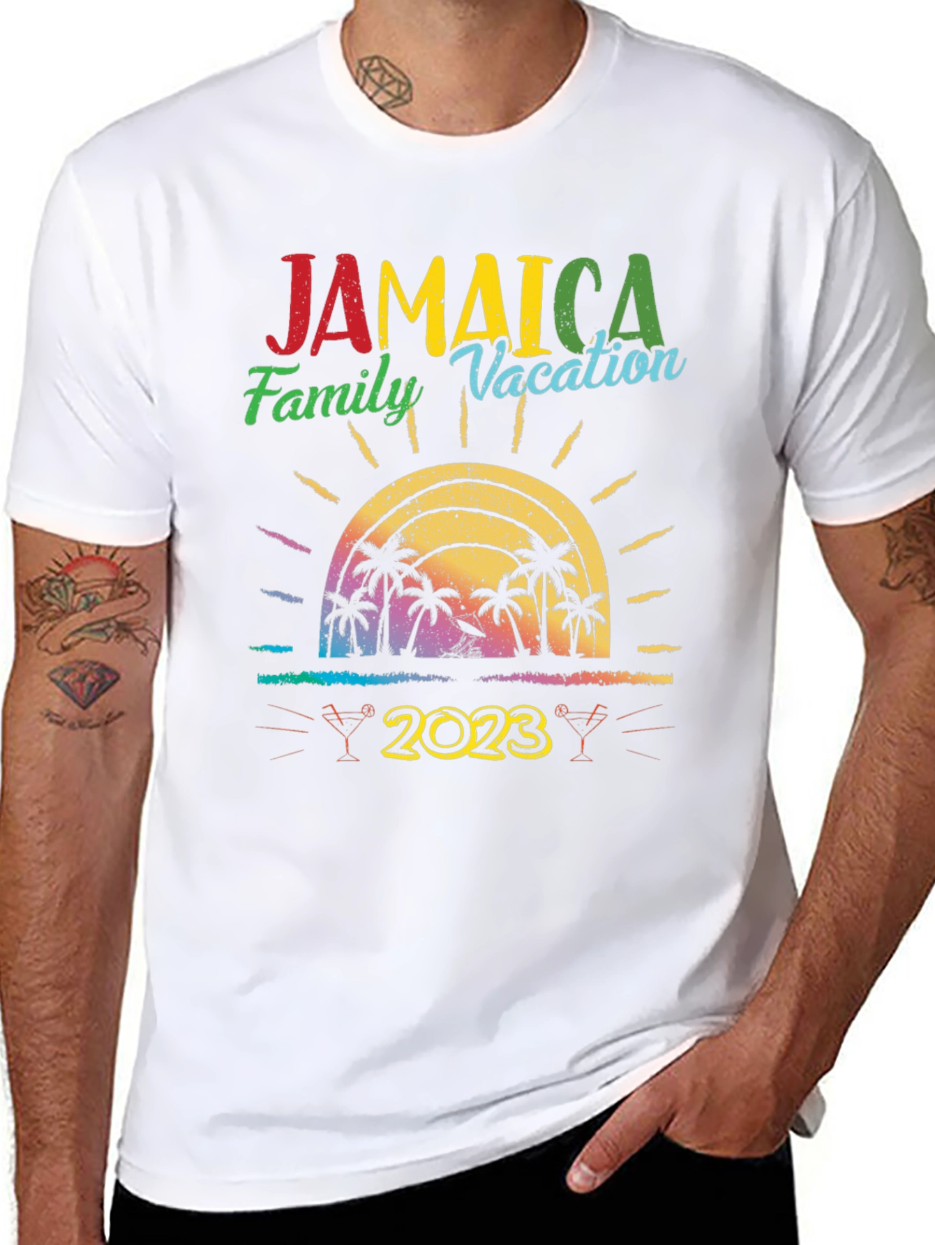 Camiseta Vacaciones Familiares Jamaica 2023