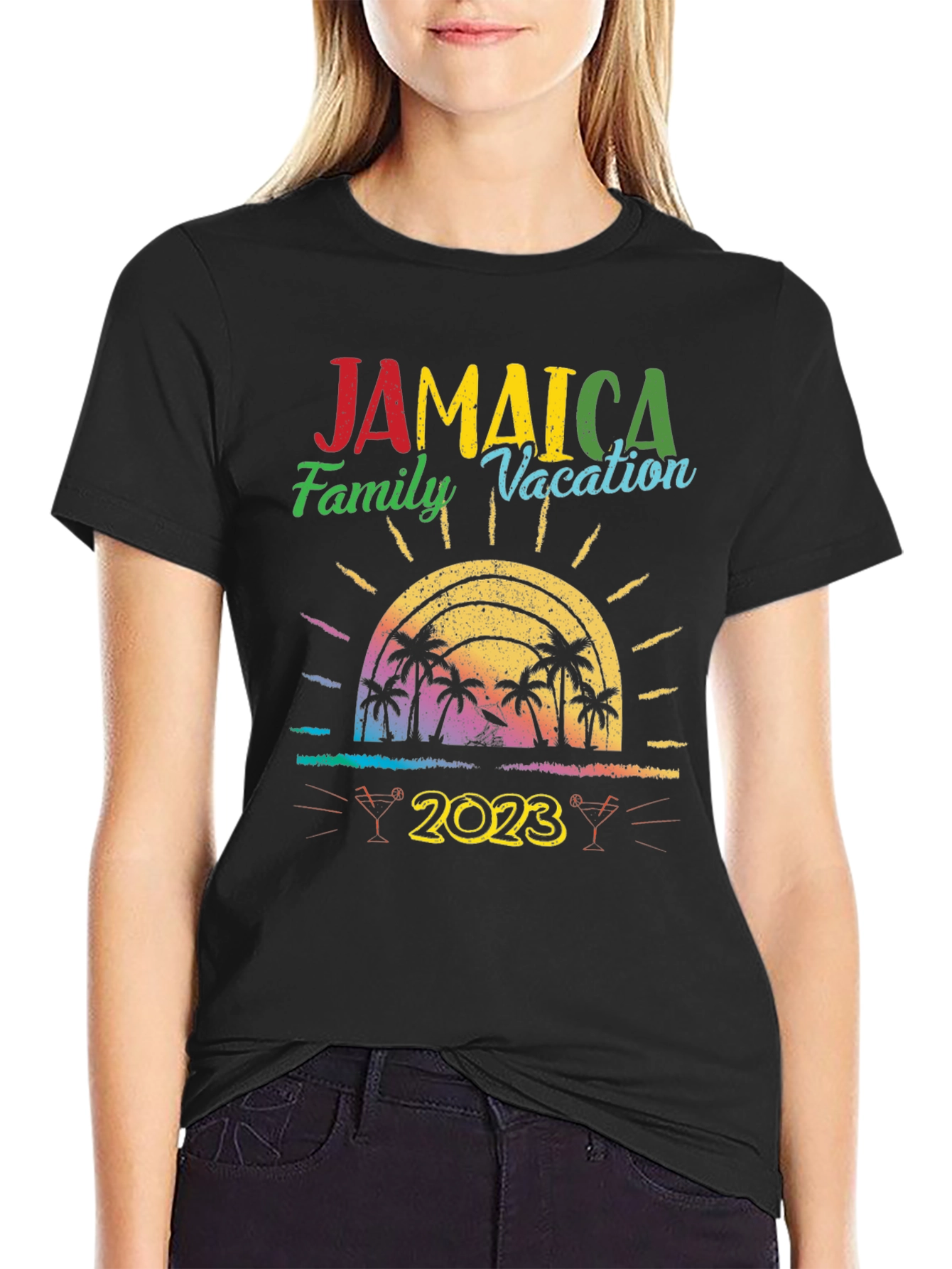 Camiseta Vacaciones Familiares Jamaica 2023