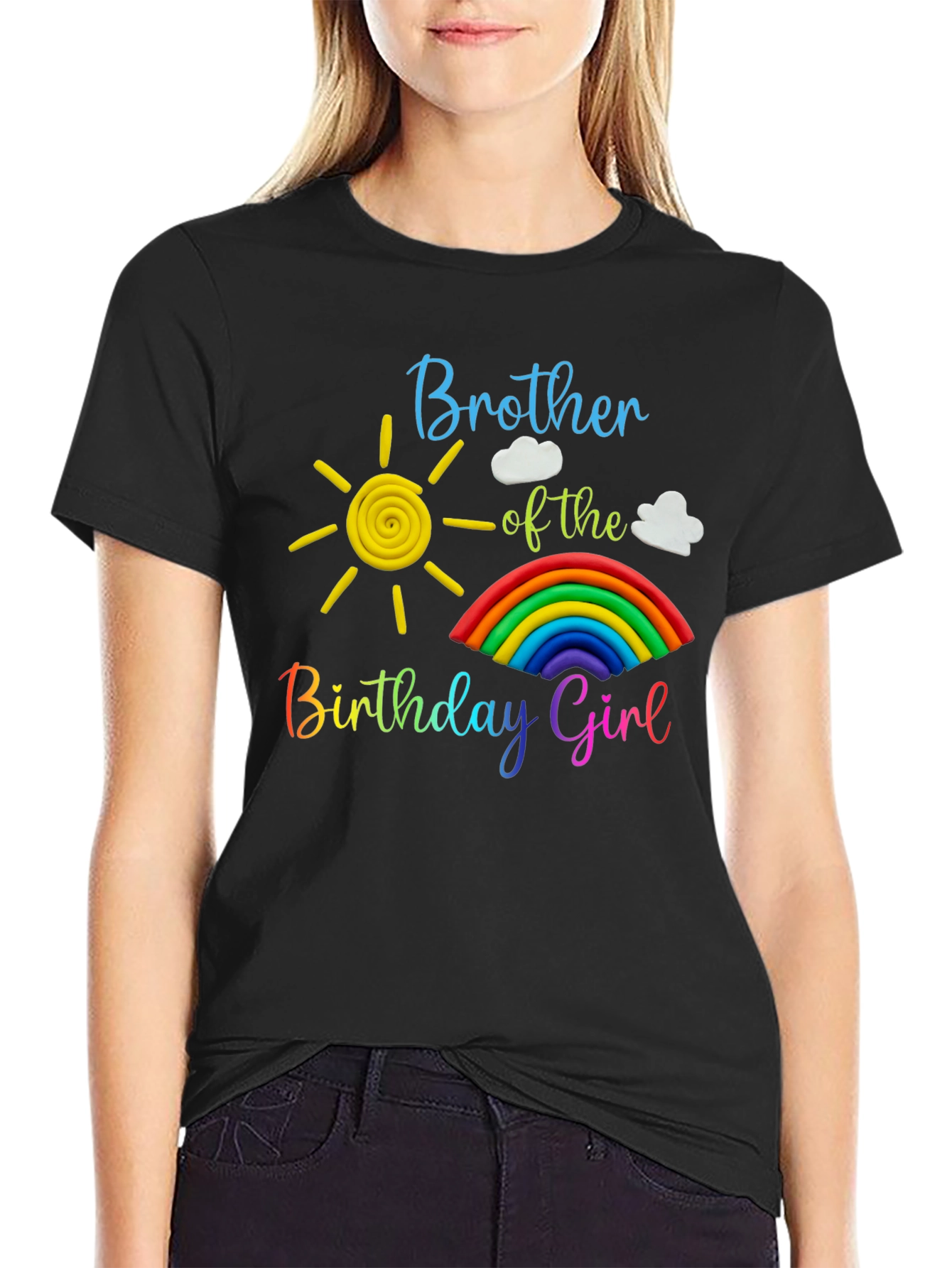 Camiseta Hermano Cumpleañera Sol Arcoíris