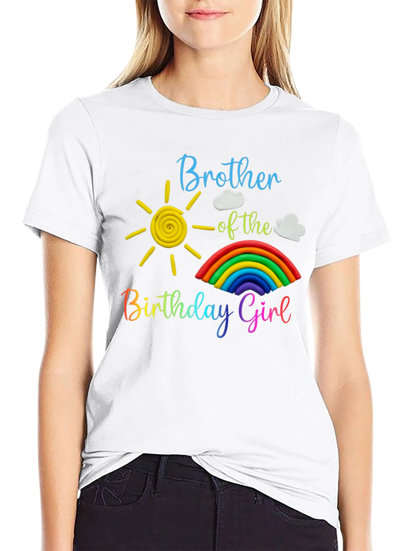 Camiseta Hermano Cumpleañera Sol Arcoíris