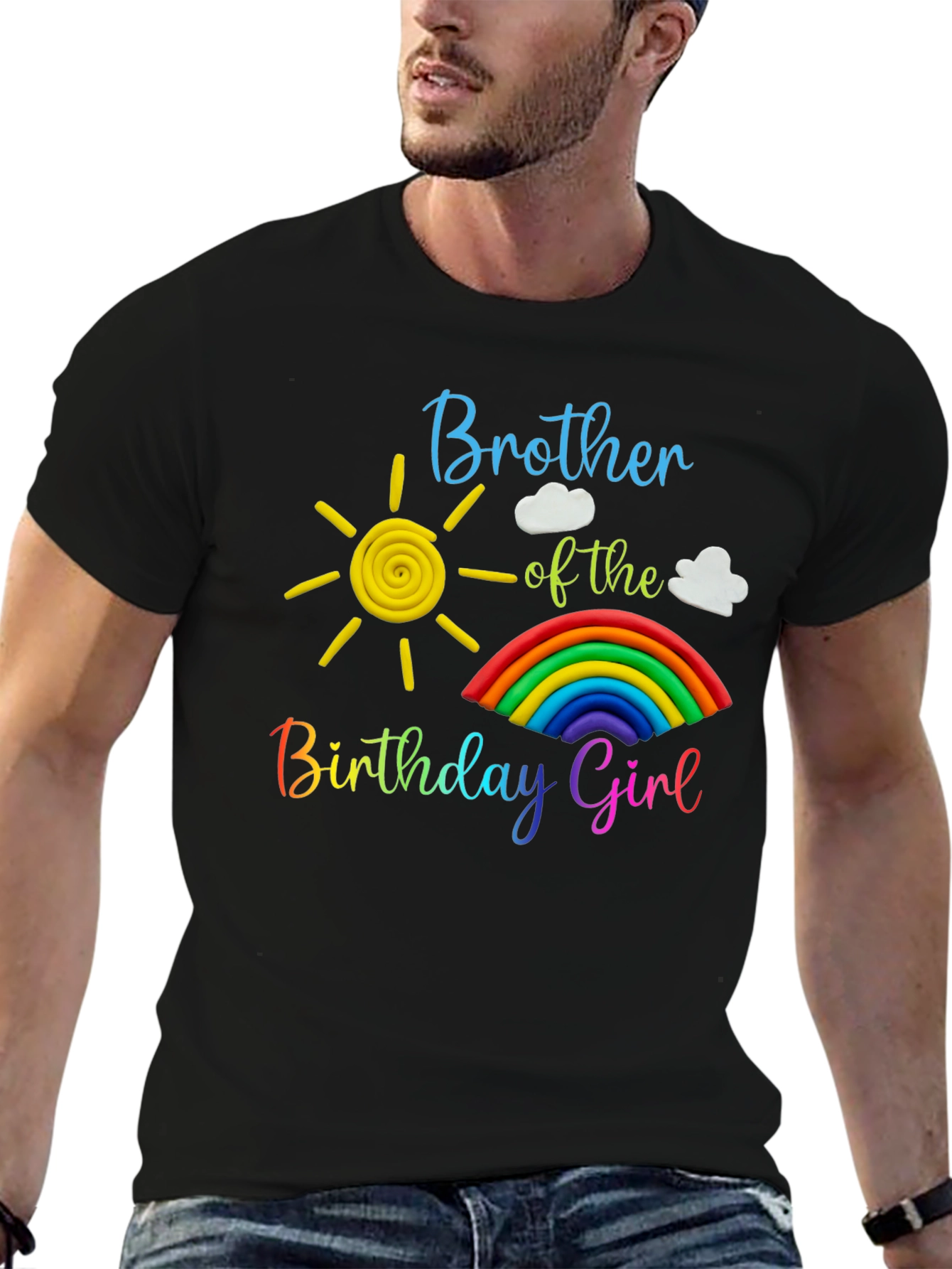 Camiseta Hermano Cumpleañera Sol Arcoíris