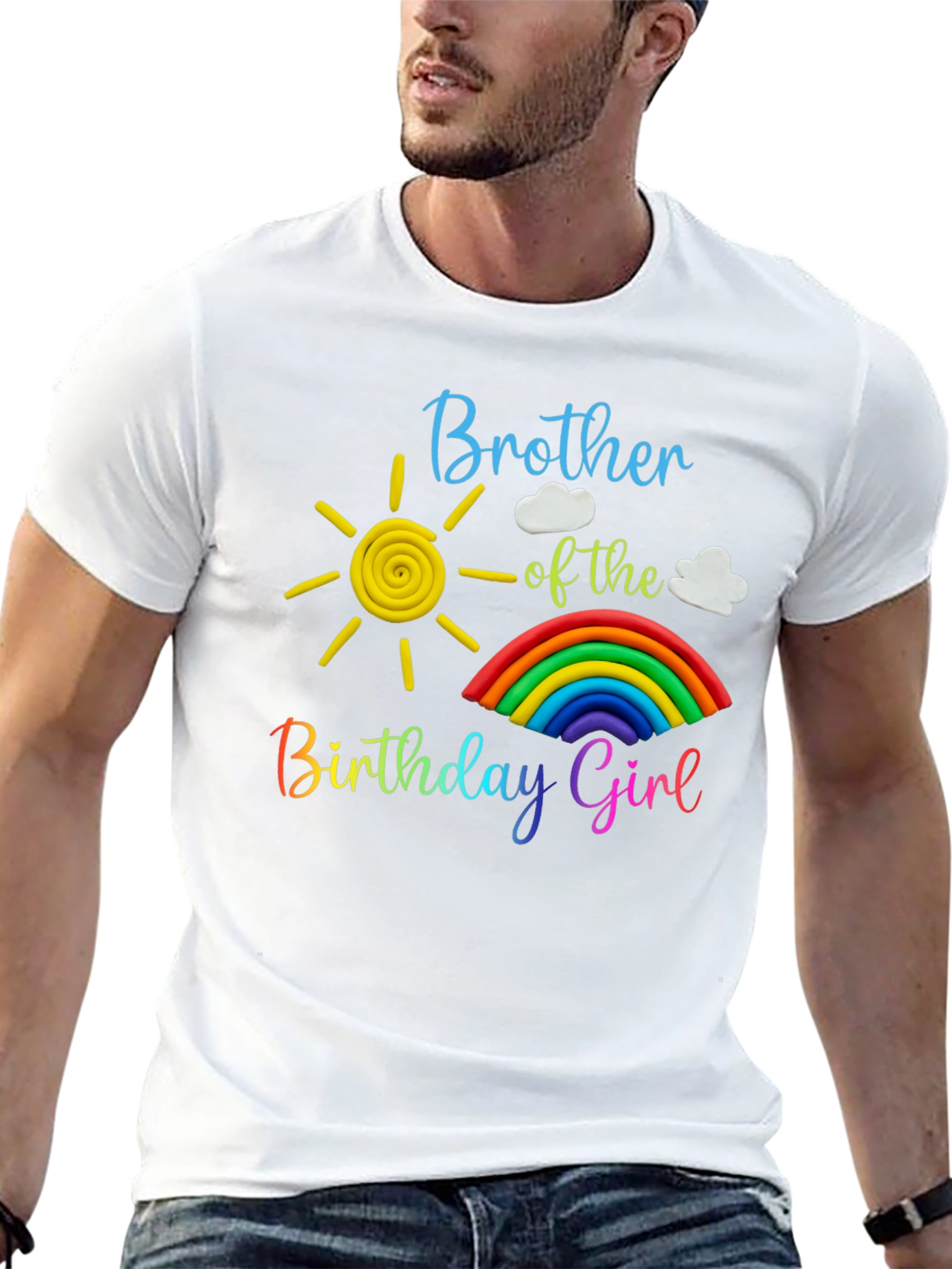 Camiseta Hermano Cumpleañera Sol Arcoíris