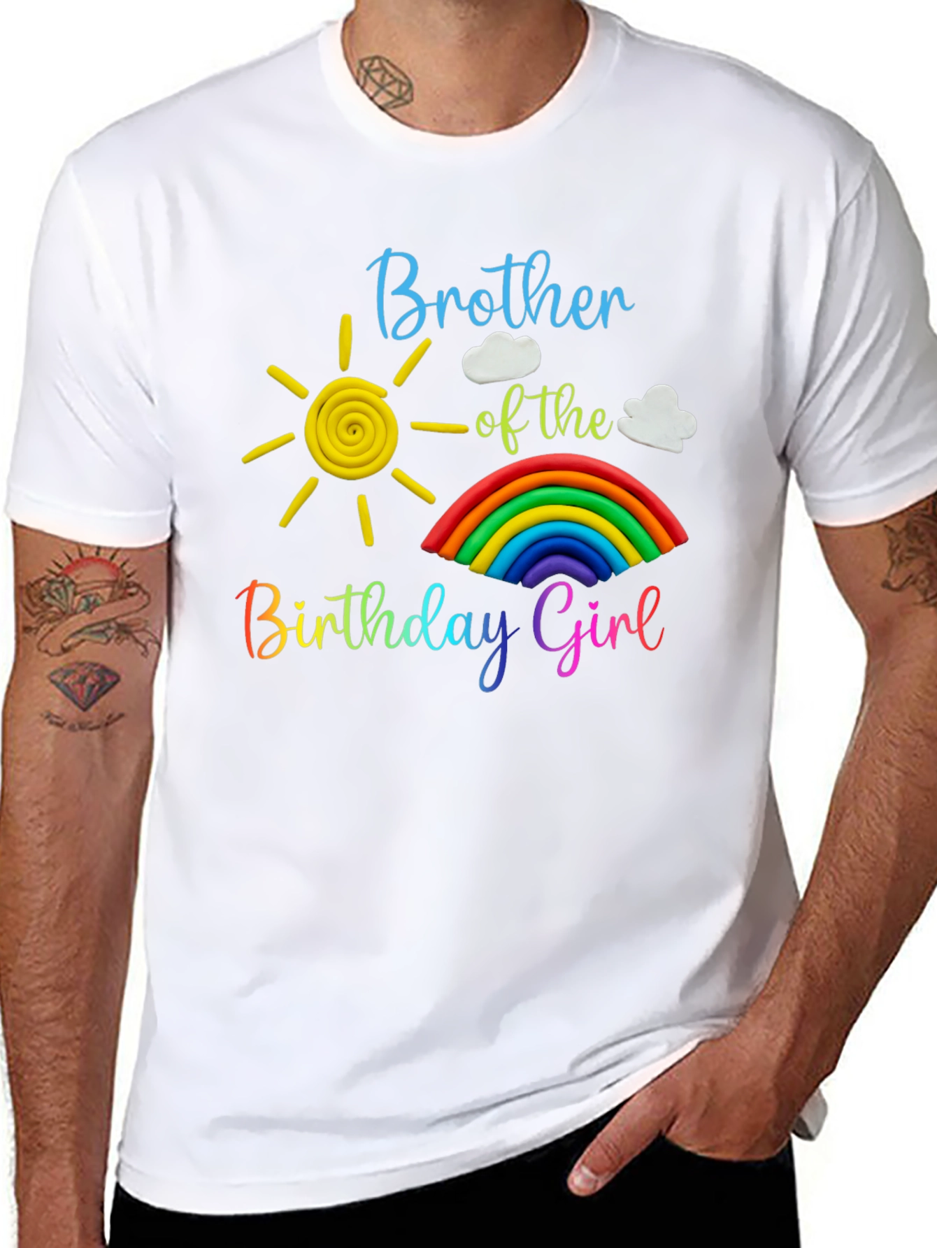 Camiseta Hermano Cumpleañera Sol Arcoíris