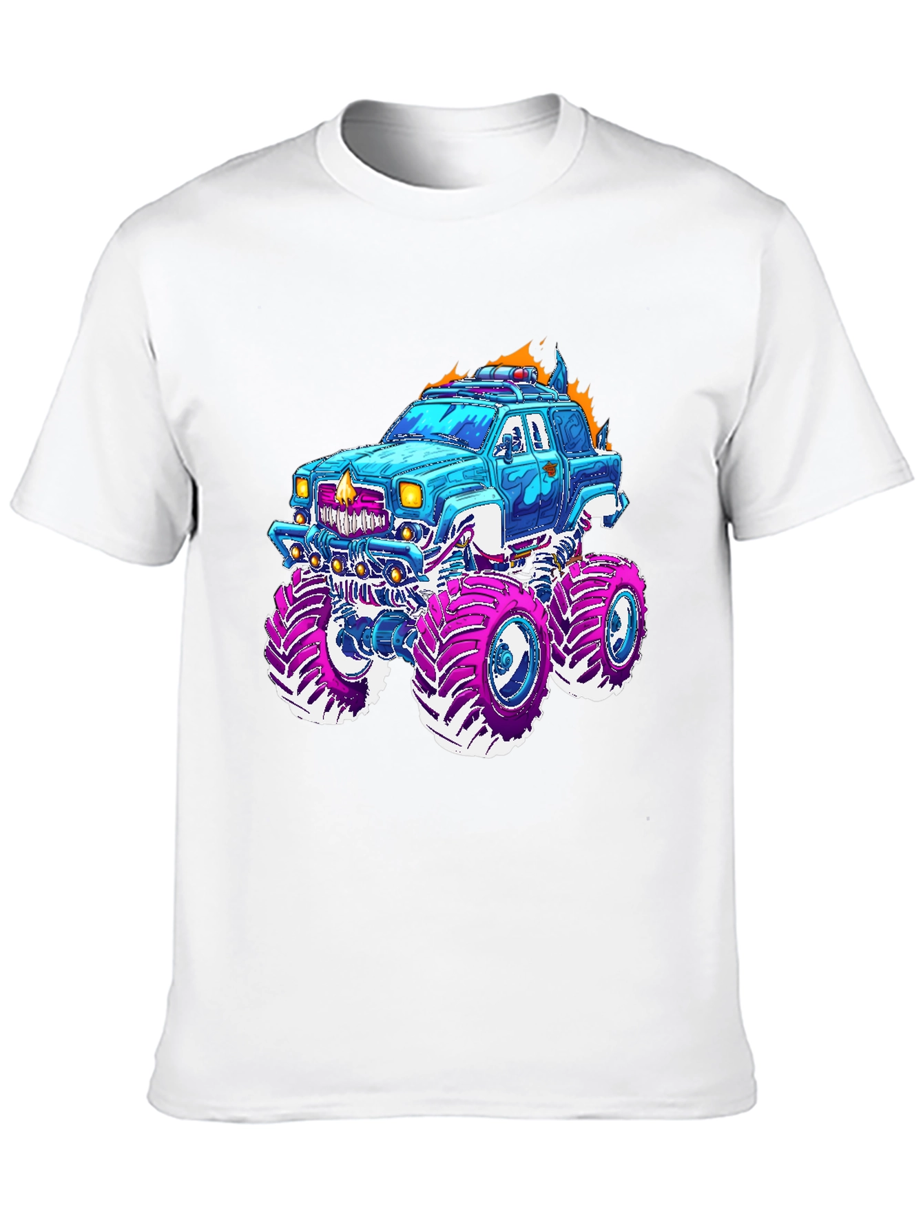 Camiseta Negra con Diseño de Camioneta Monstruo