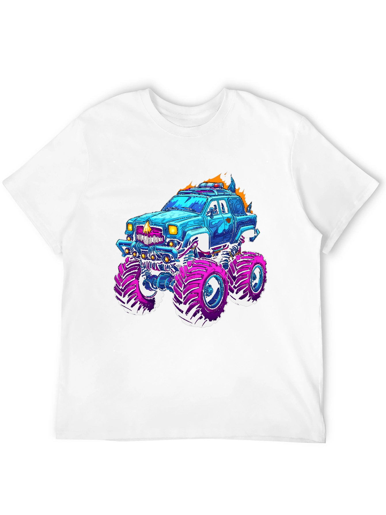 Camiseta Negra con Diseño de Camioneta Monstruo