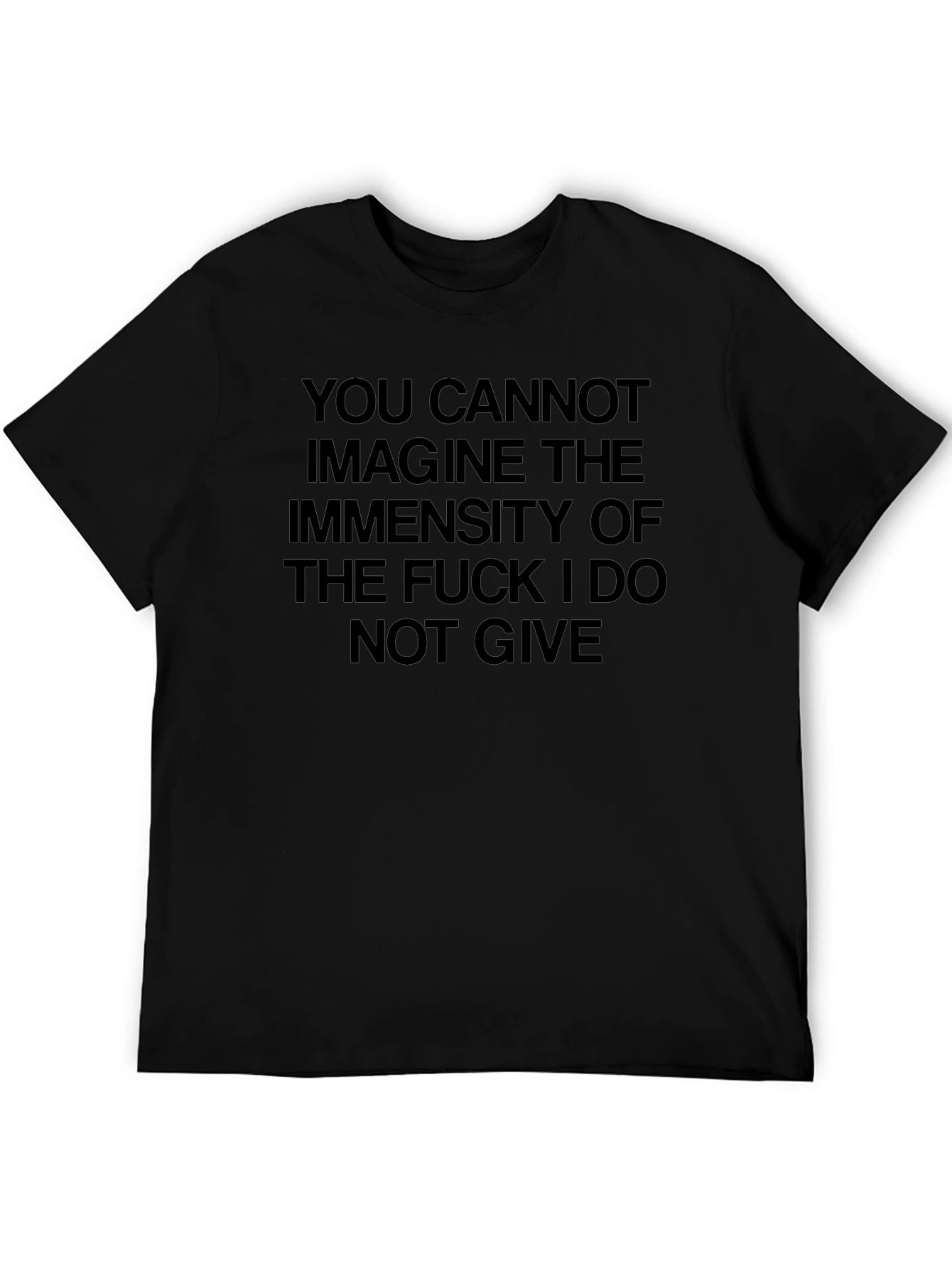 Mens Black Graphic Tee: I Do Not Give
