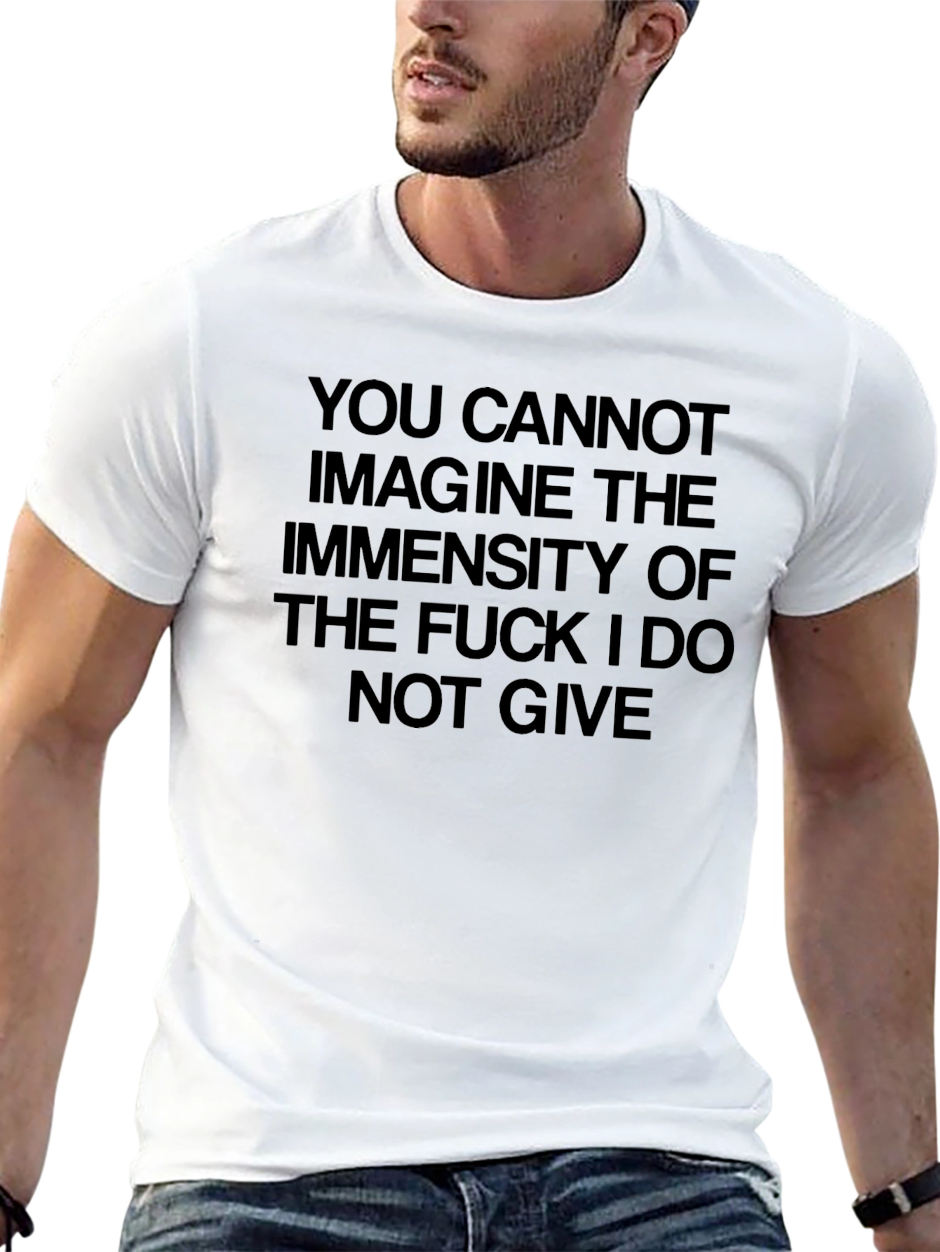 Mens Black Graphic Tee: I Do Not Give