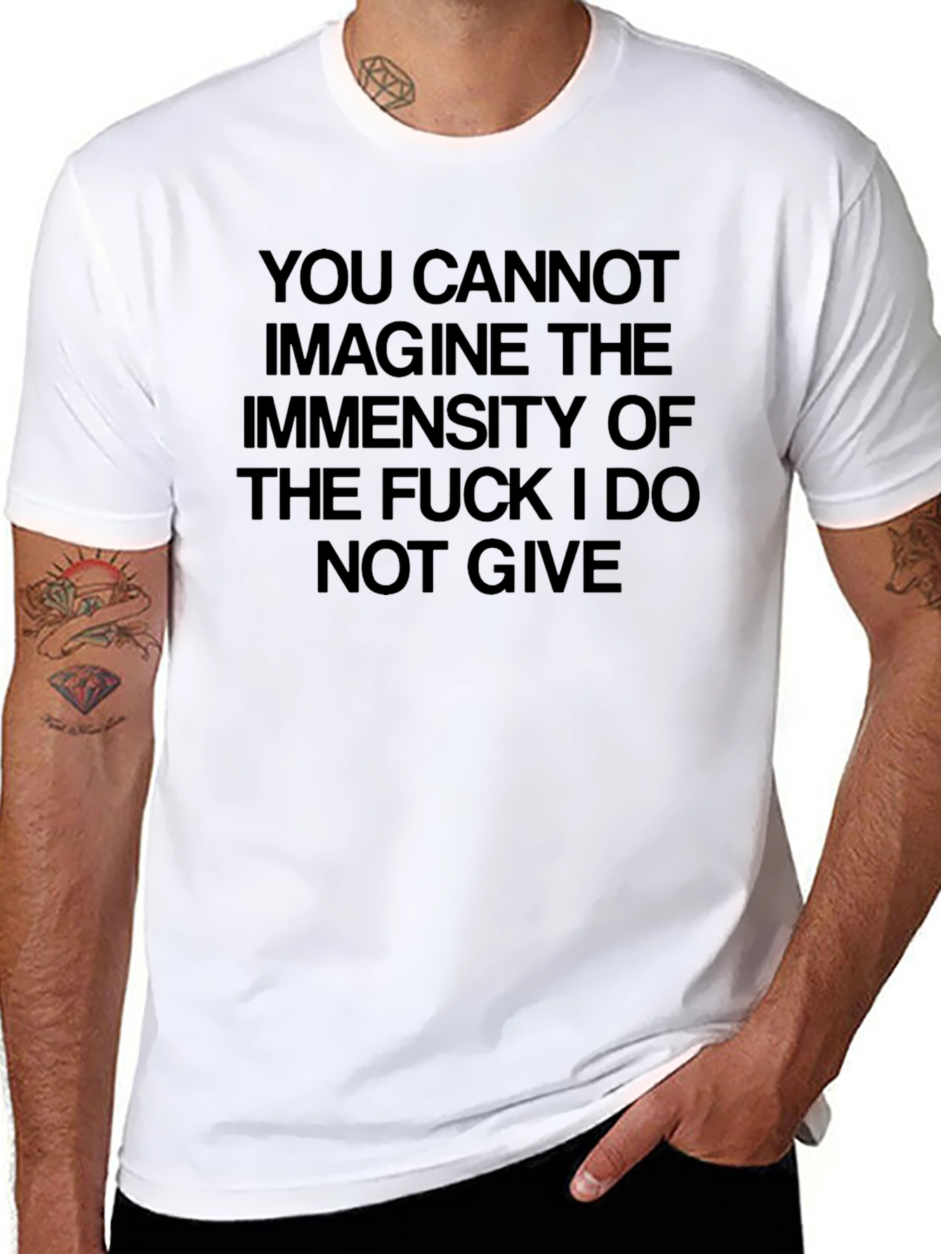 Mens Black Graphic Tee: I Do Not Give