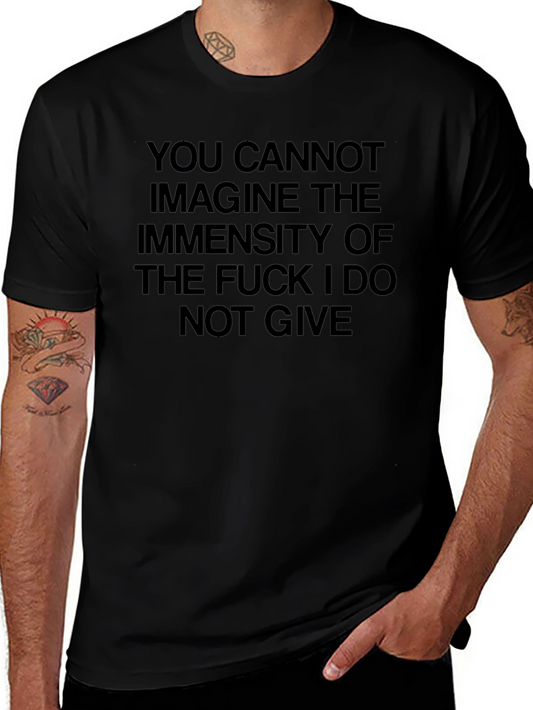 Mens Black Graphic Tee: I Do Not Give
