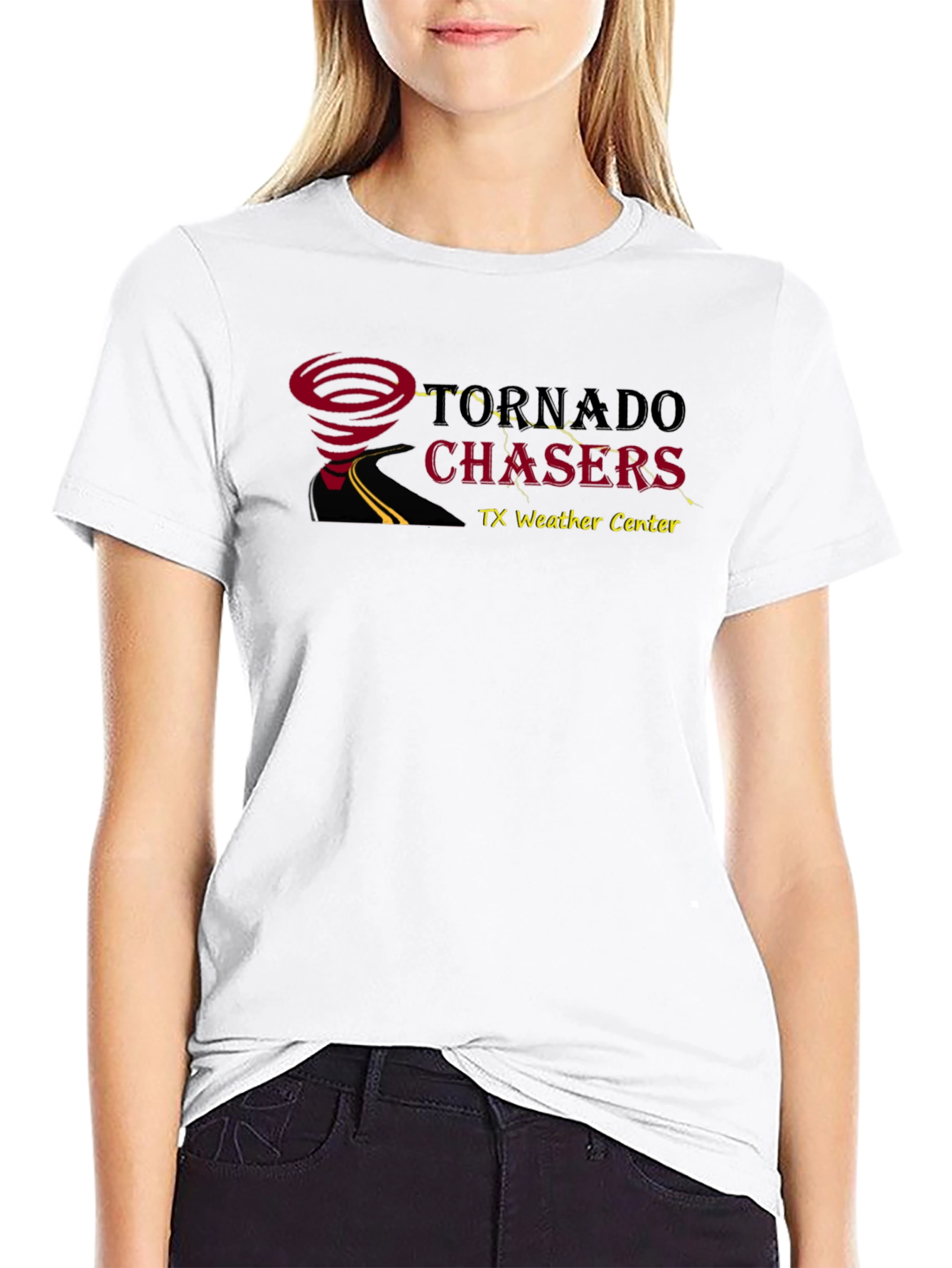 Camiseta Negra Tornado Chasers TX Weather Center