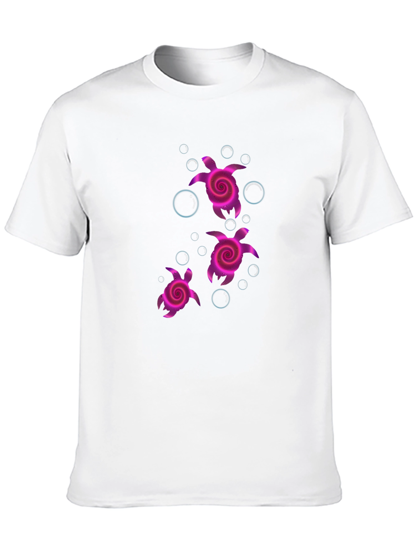 Camiseta Negra con Diseño de Tortugas Rosadas