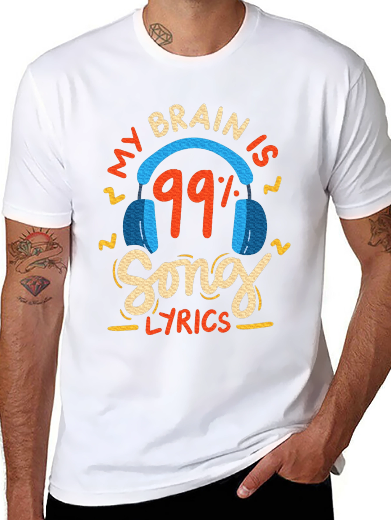 Camiseta Negra 99% Letras de Canciones