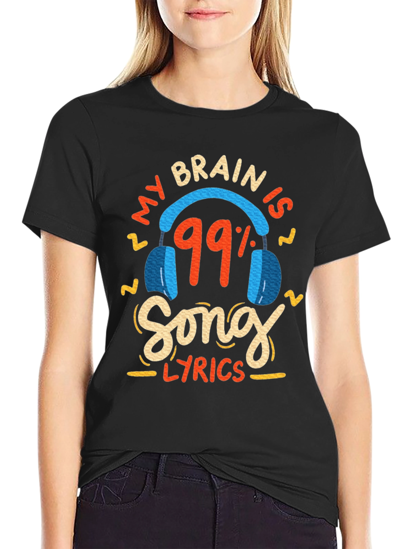 Camiseta Negra 99% Letras de Canciones