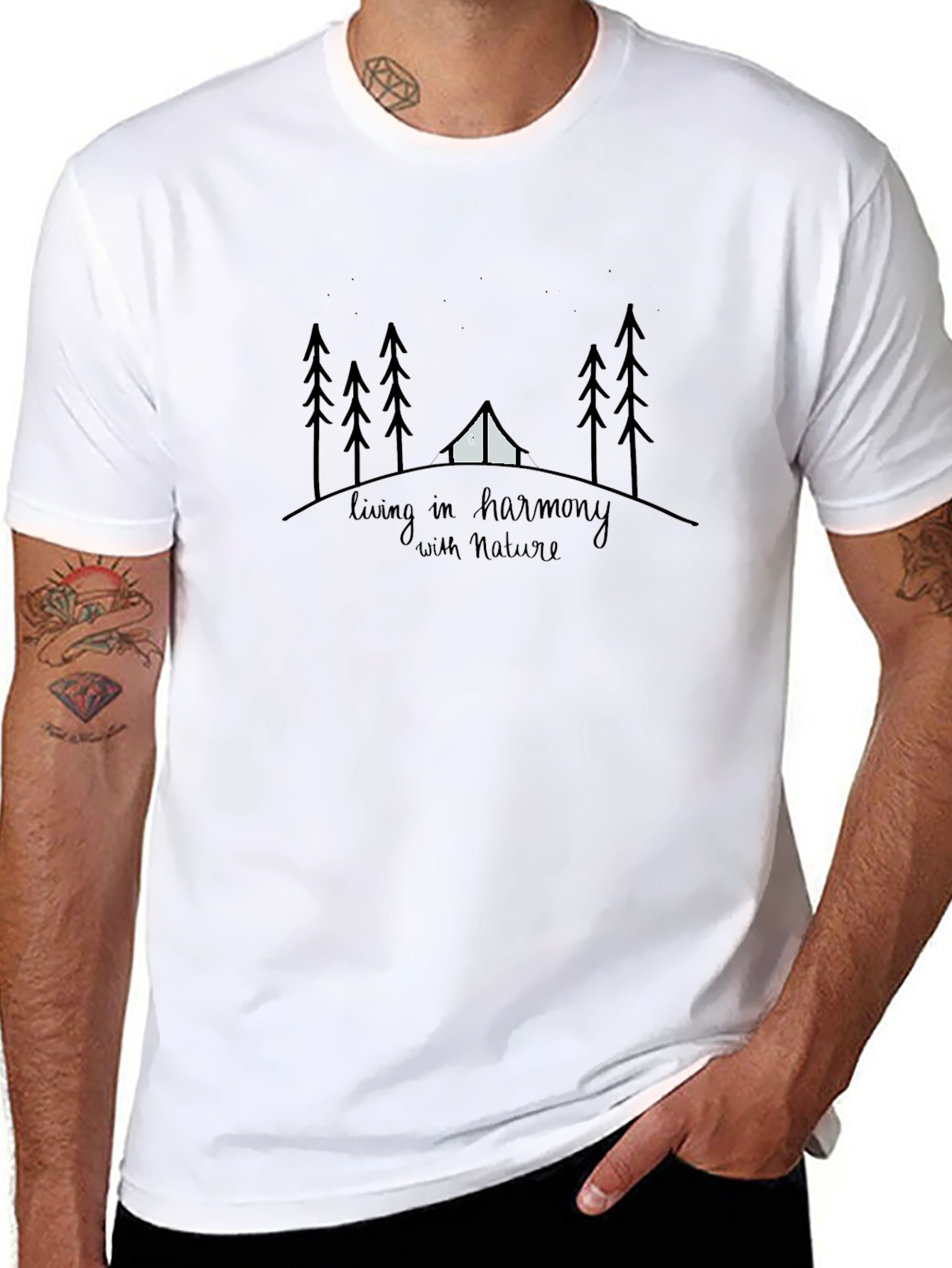 Camiseta Negra Armonía Natural