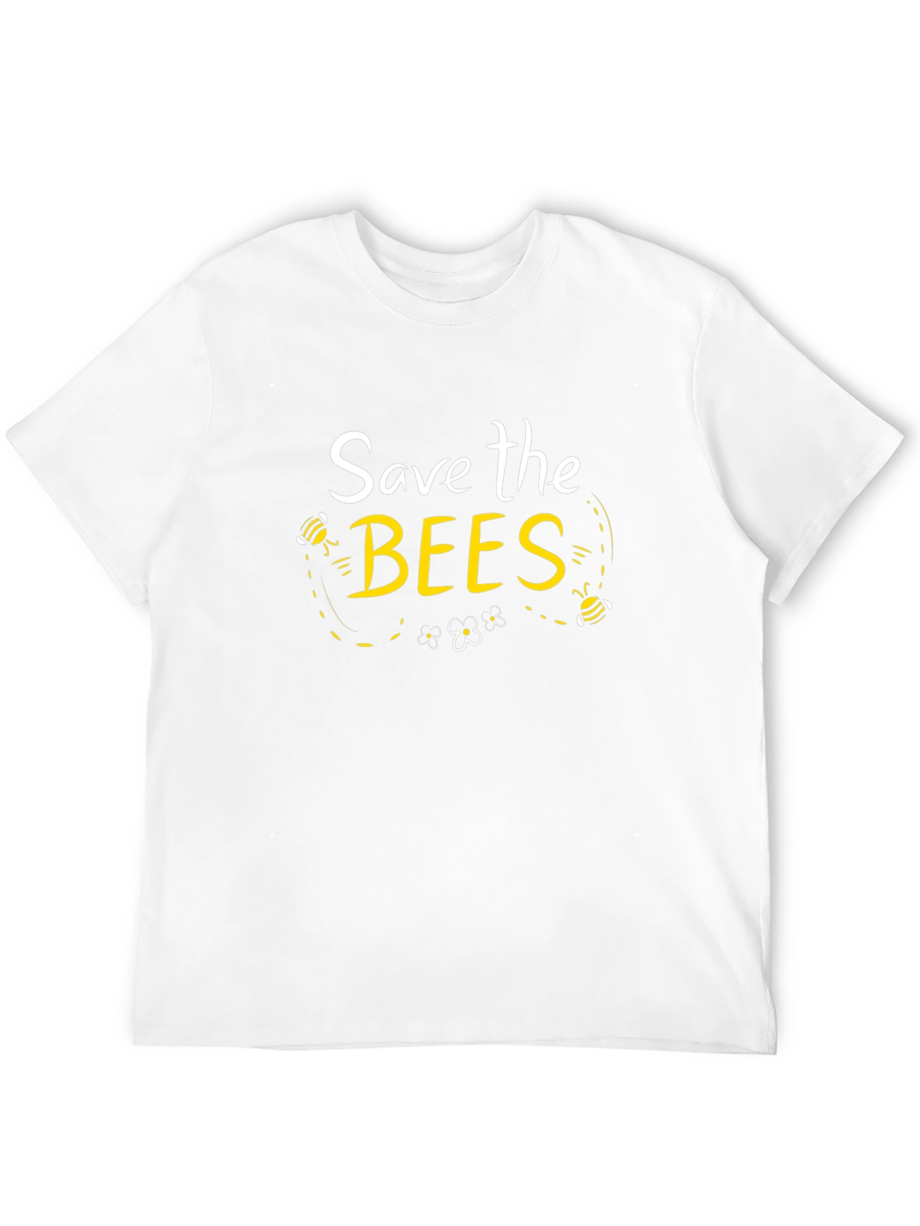 Camiseta Negra Save the Bees para Conciencia Ambiental
