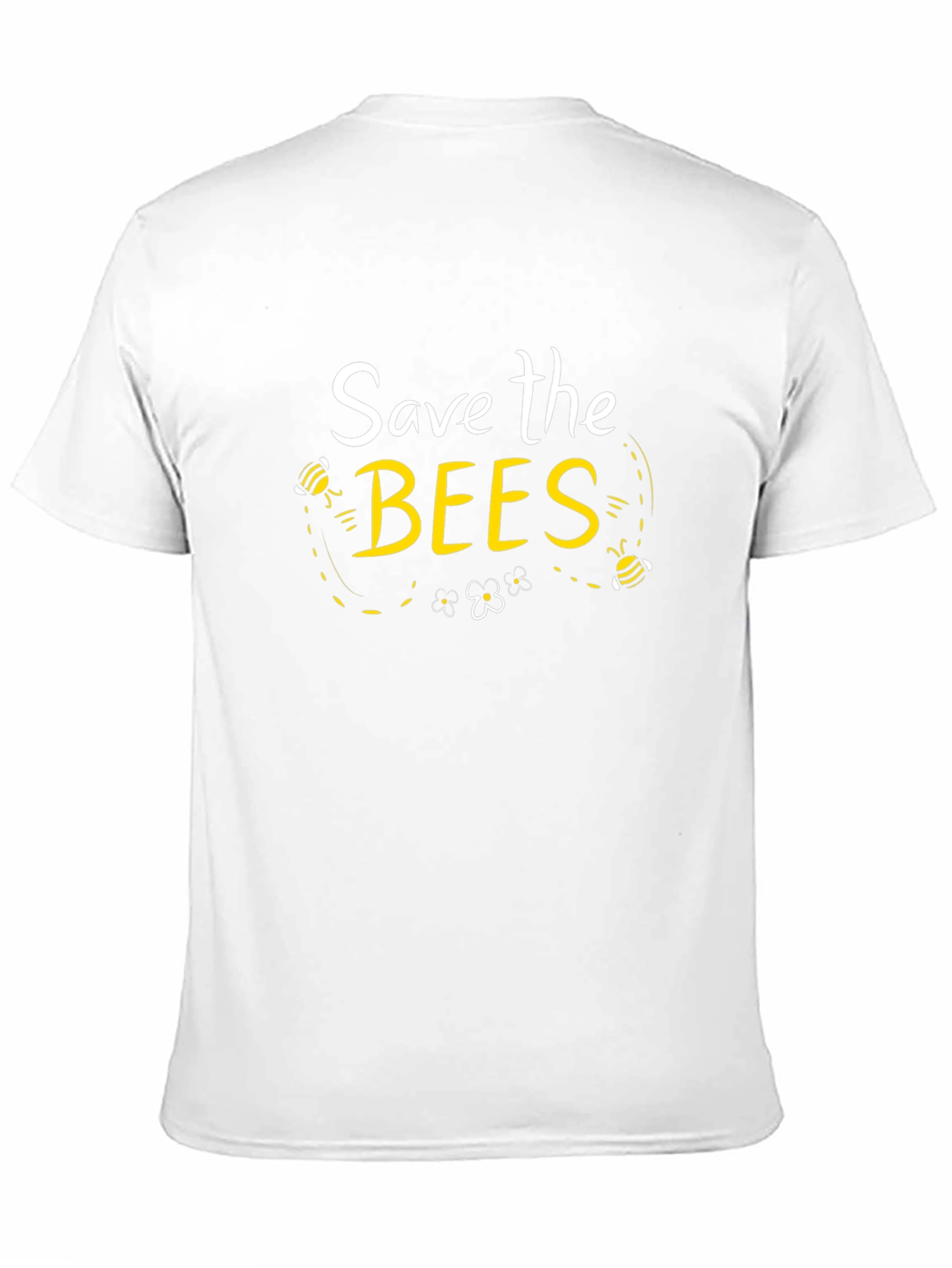 Camiseta Negra Save the Bees para Conciencia Ambiental
