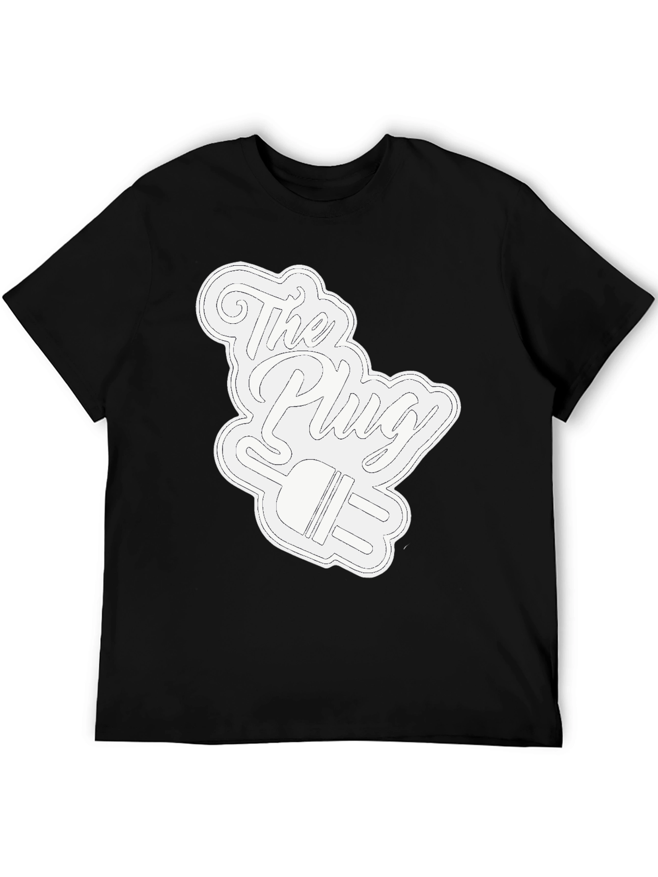 Camiseta Negra con Diseño The Plug