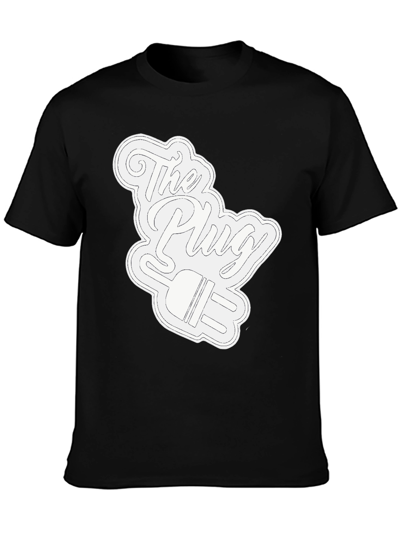 Camiseta Negra con Diseño The Plug