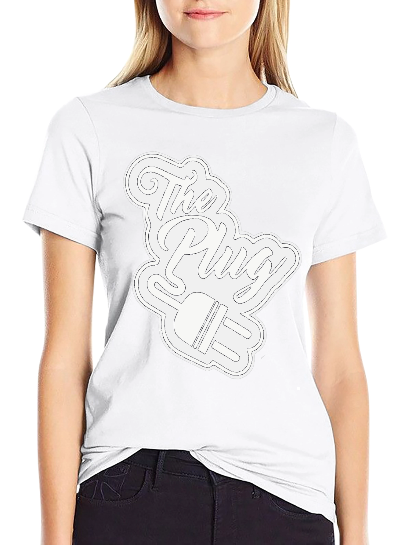 Camiseta Negra con Diseño The Plug