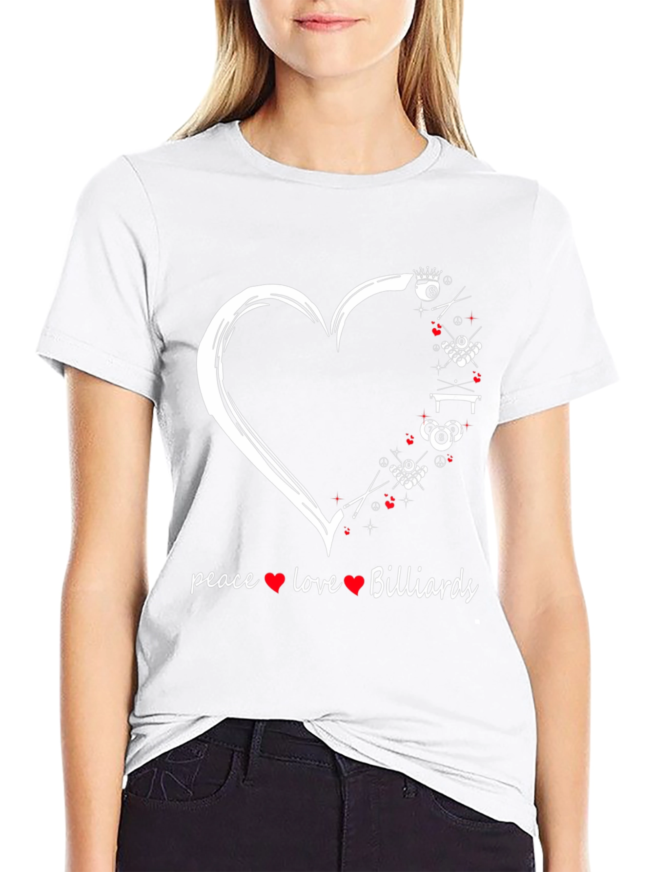 Camiseta Billar: Paz Amor y Juego