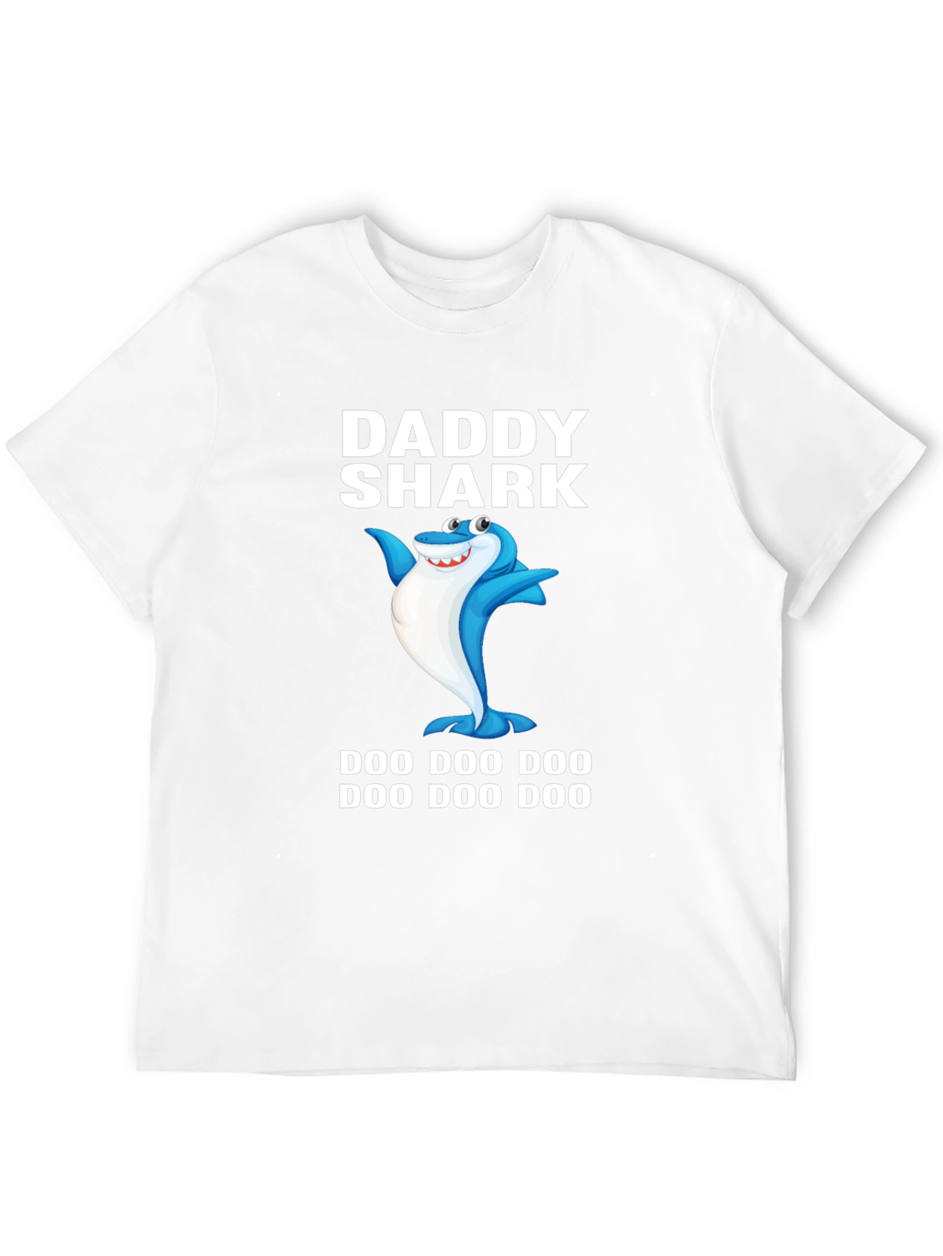 Camiseta Negra Daddy Shark para Papá
