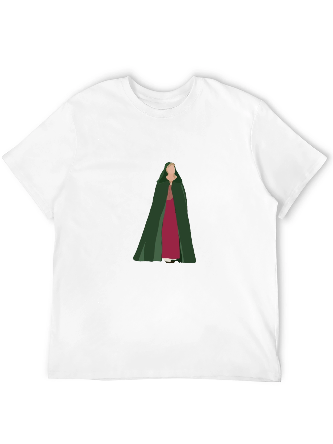 Camiseta Negra con Diseño de Princesa Medieval