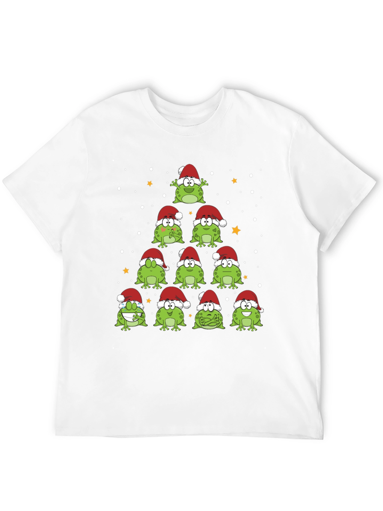 Camiseta Negra Árbol Navidad Ranas