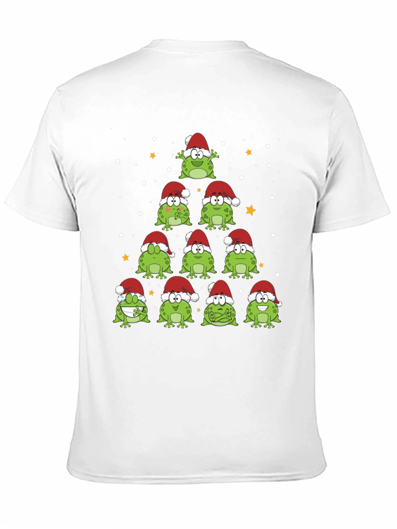 Camiseta Negra Árbol Navidad Ranas