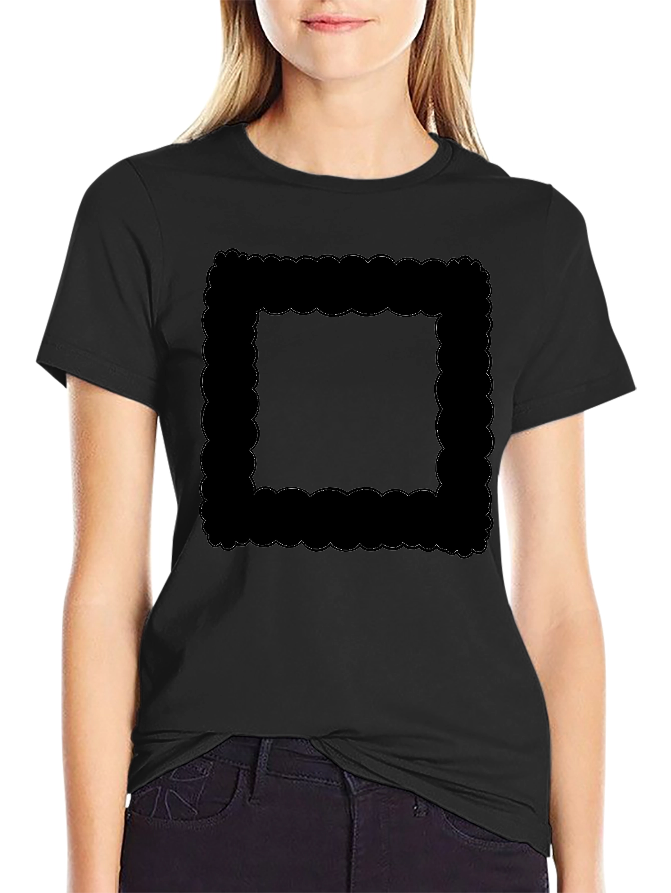Camiseta Negra con Diseño Gráfico Moderno