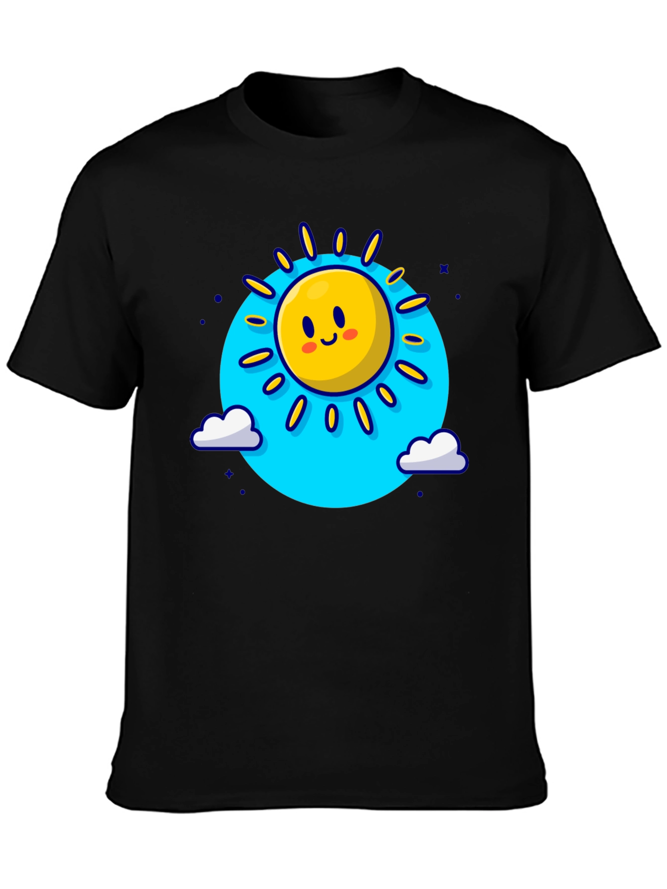 Camiseta Negra Sol Sonriente