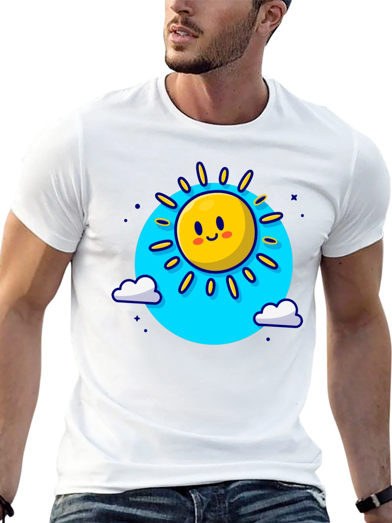 Camiseta Negra Sol Sonriente