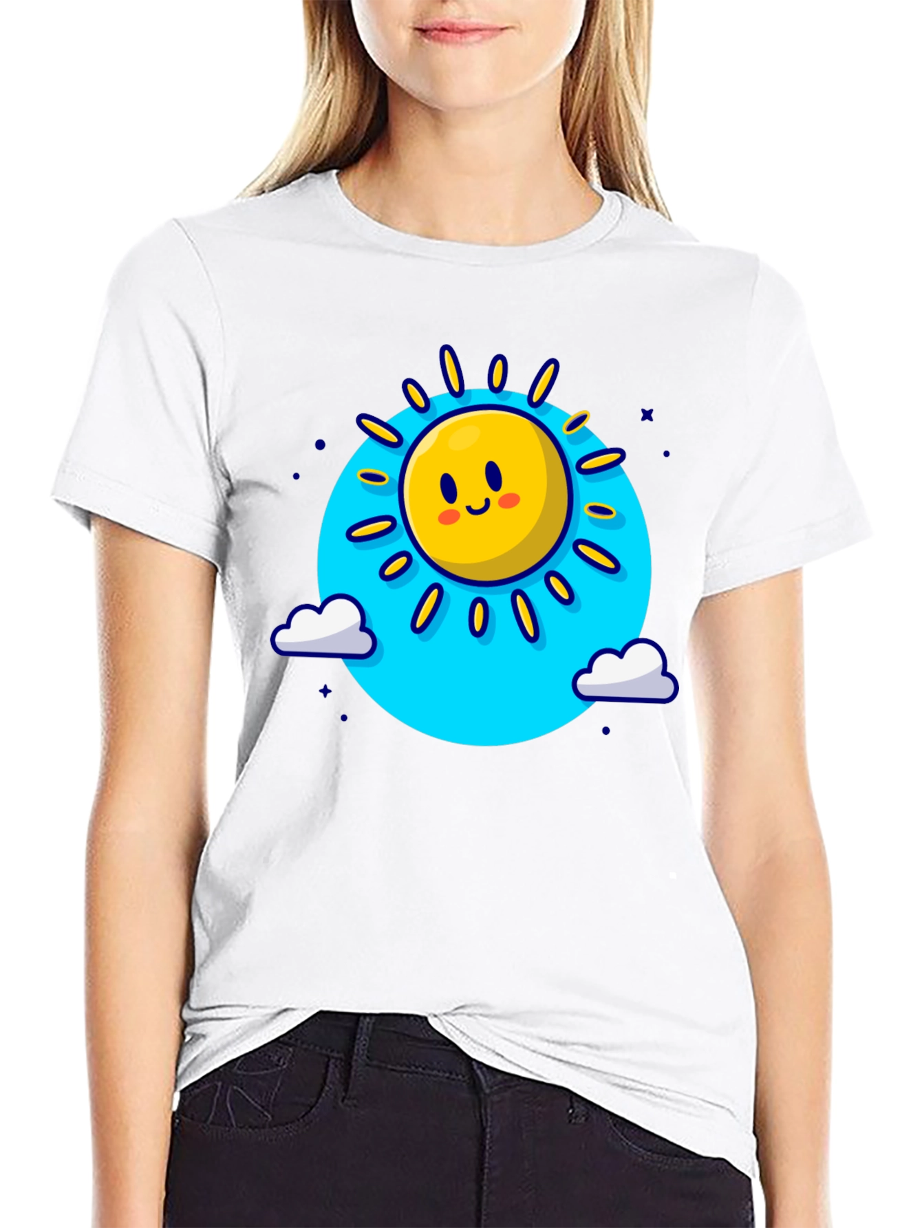 Camiseta Negra Sol Sonriente