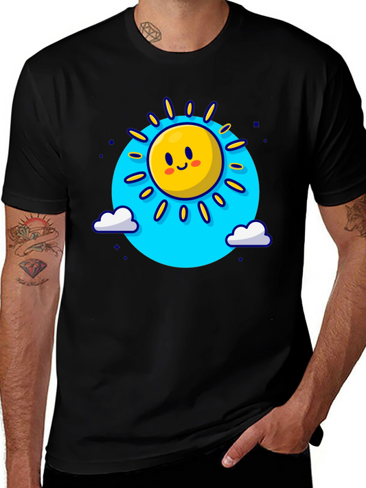 Camiseta Negra Sol Sonriente