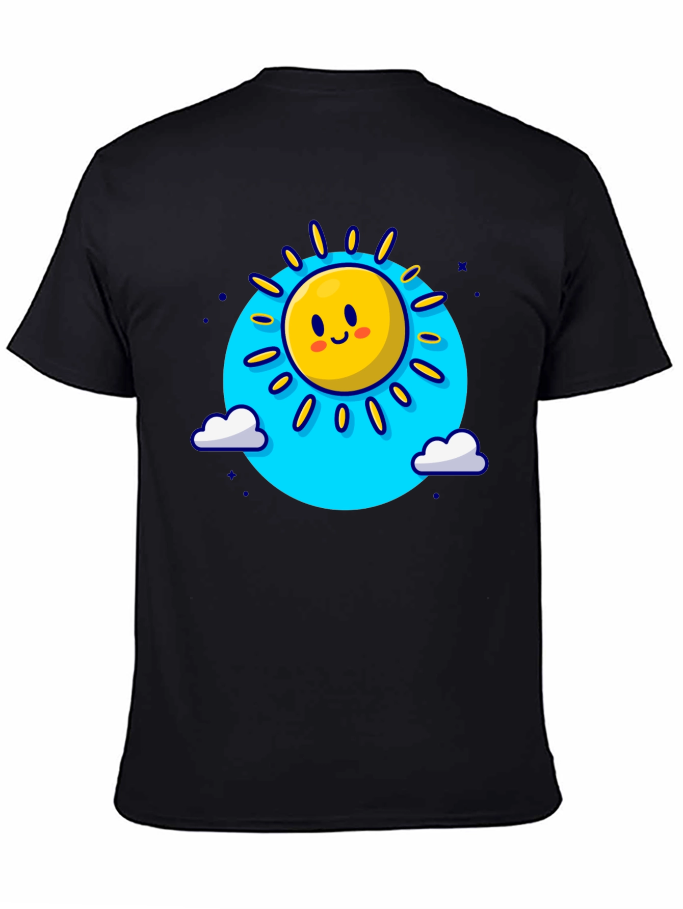 Camiseta Negra Sol Sonriente
