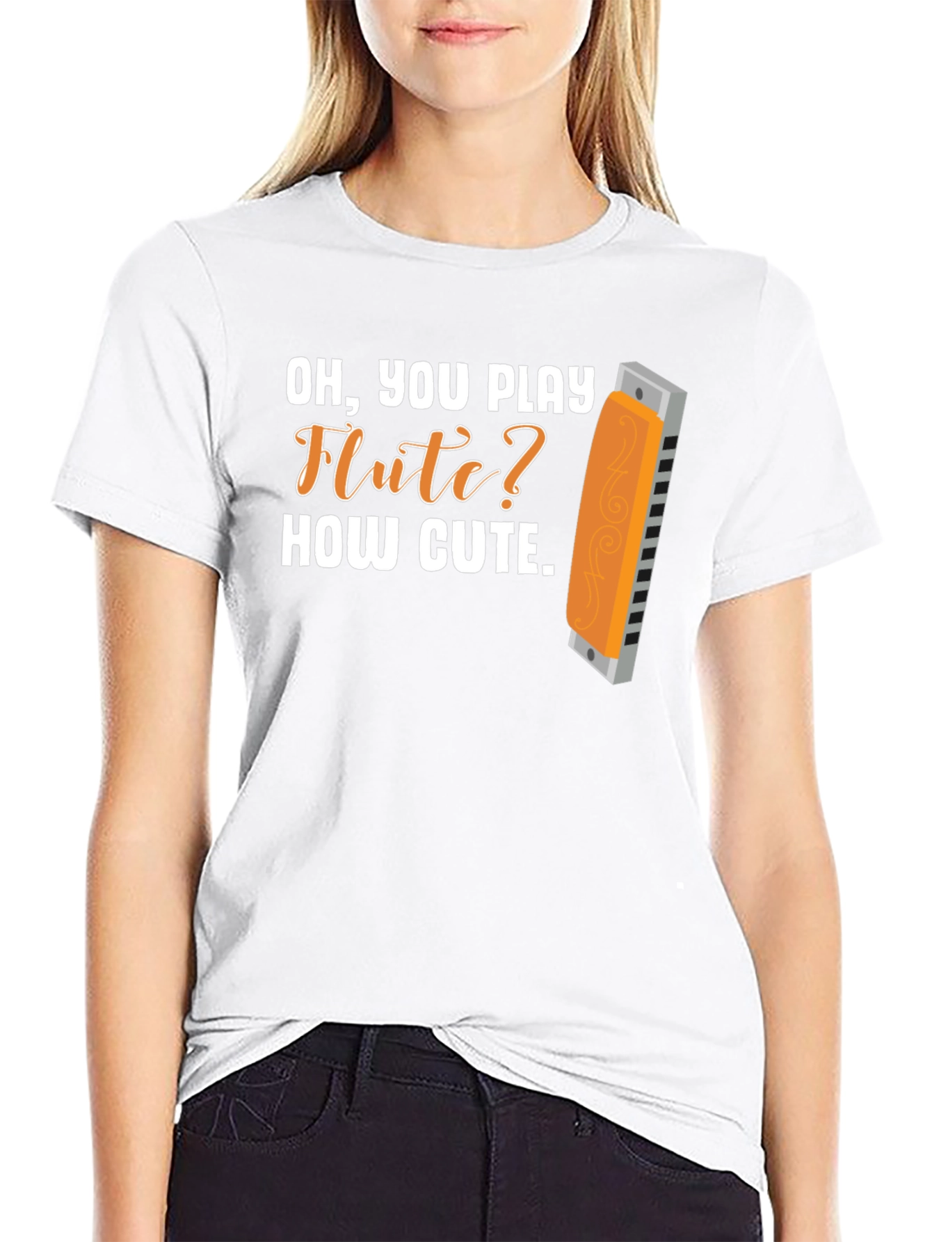 Camiseta sarcástica de armónica Oh tocas la flauta?