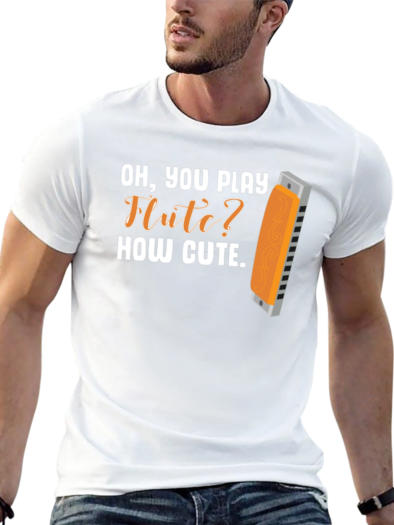 Camiseta sarcástica de armónica Oh tocas la flauta?