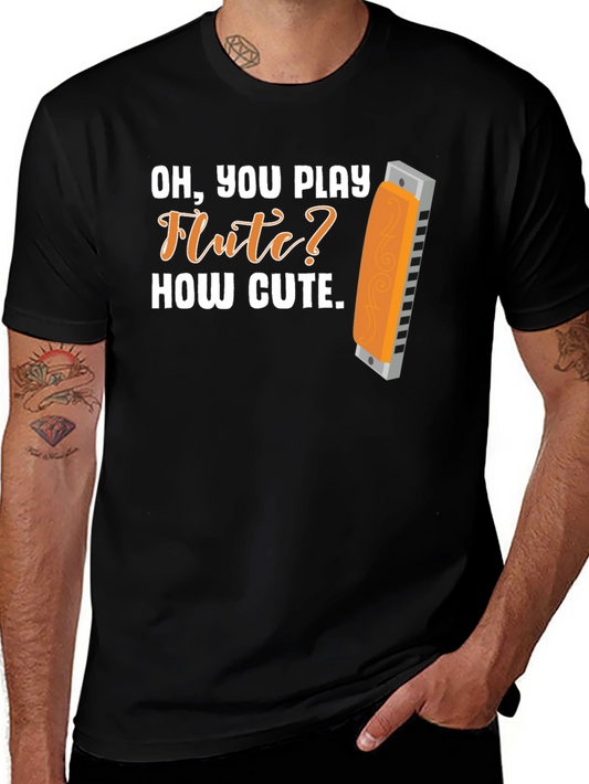 Camiseta sarcástica de armónica Oh tocas la flauta?