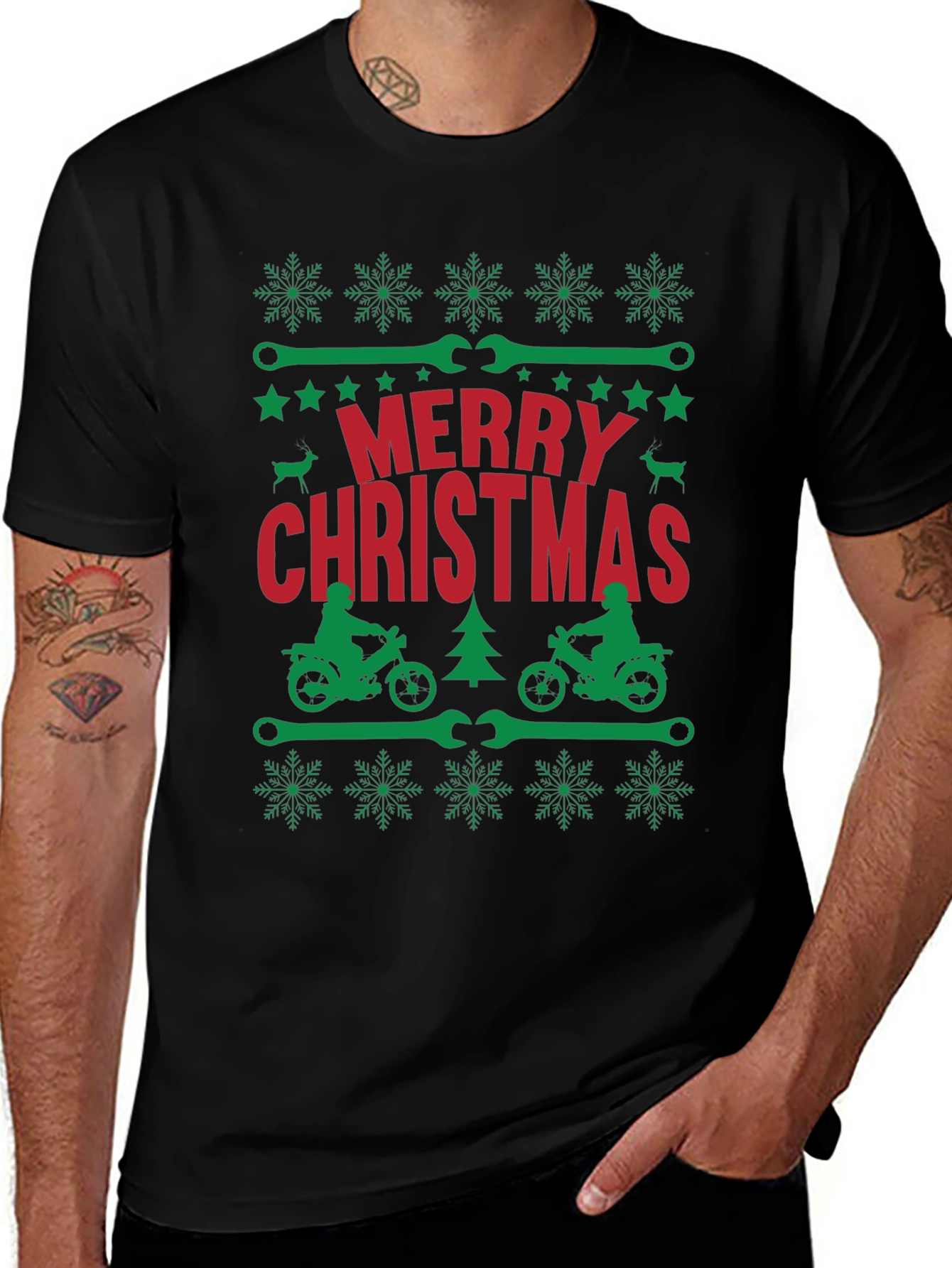 Camiseta Navideña Motocross