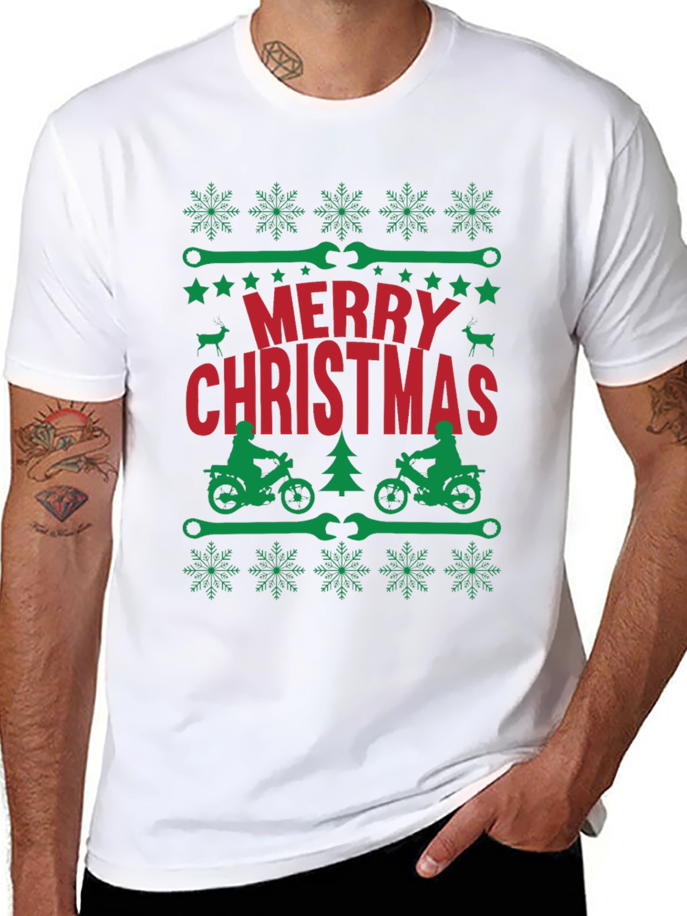 Camiseta Navideña Motocross