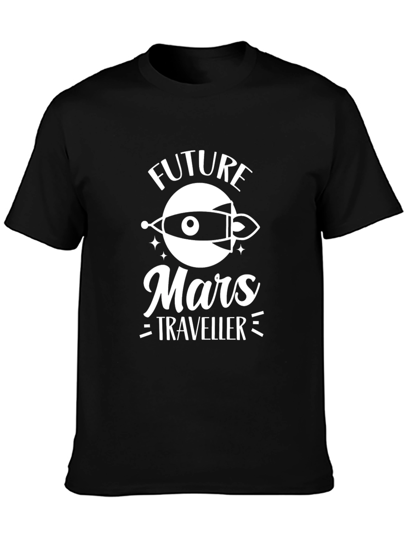 Camiseta Negra Future Mars Traveller