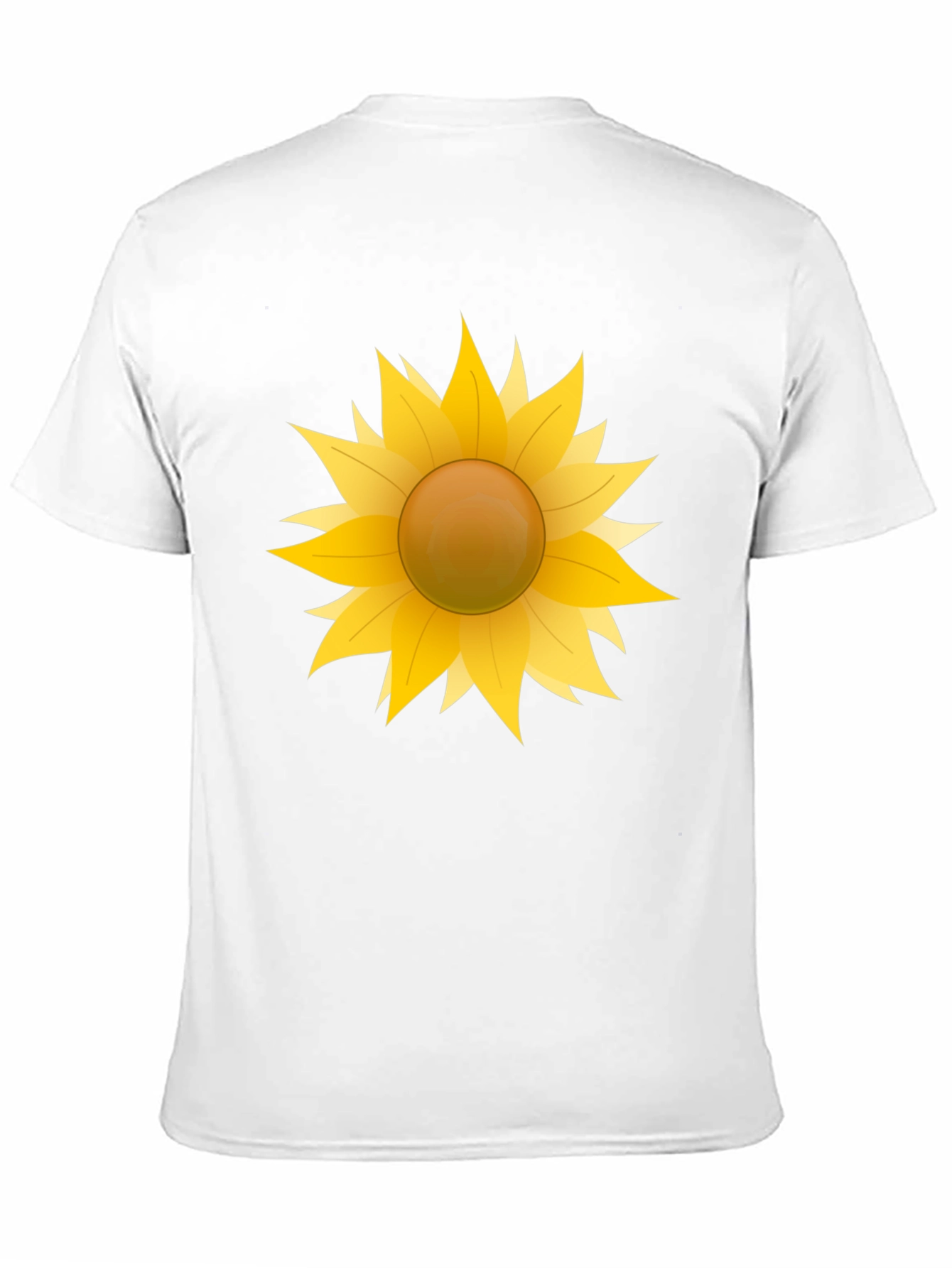 Camiseta Negra con Girasol Gráfico