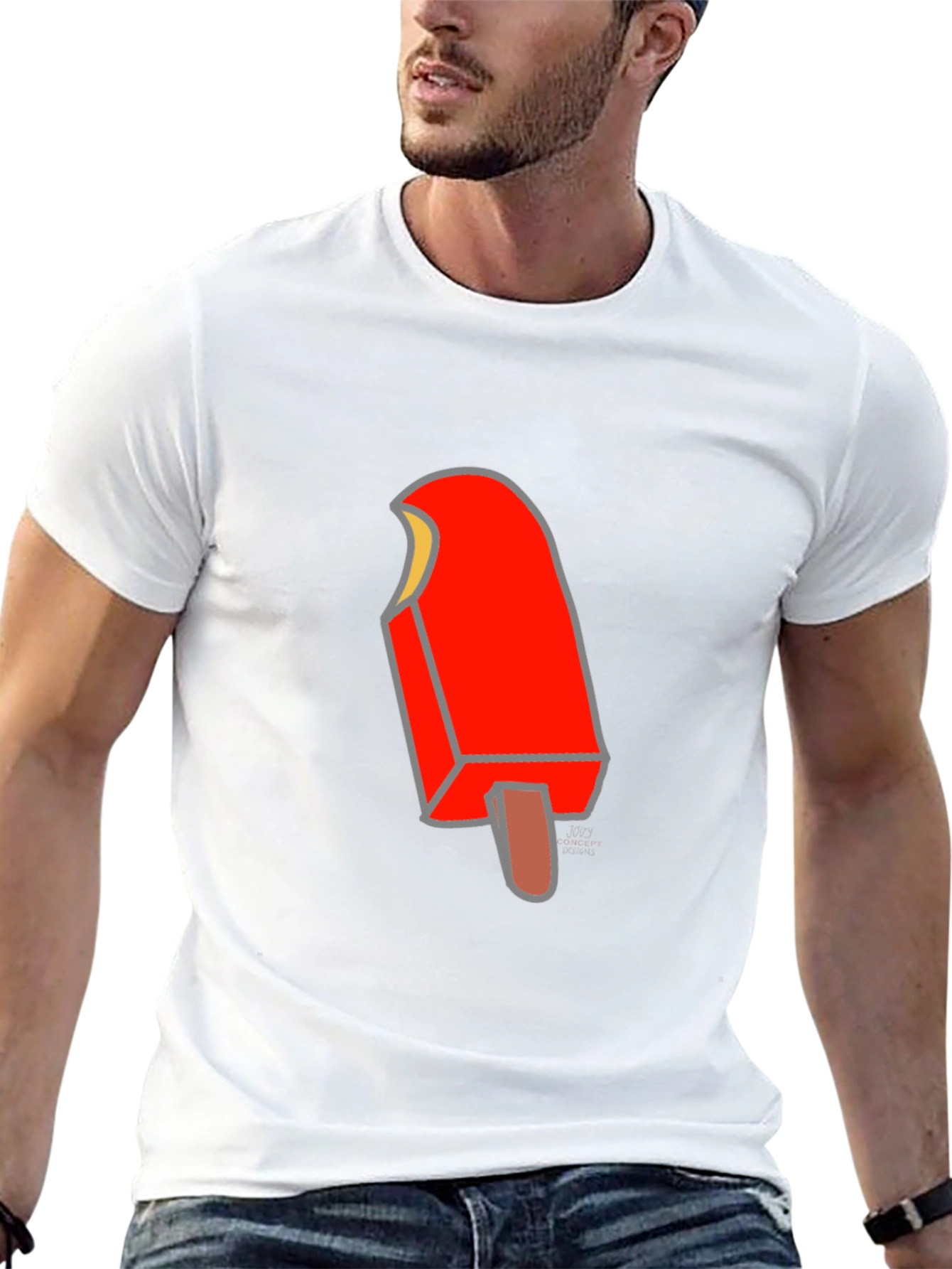 Camiseta Negra con Diseño de Paleta Helada