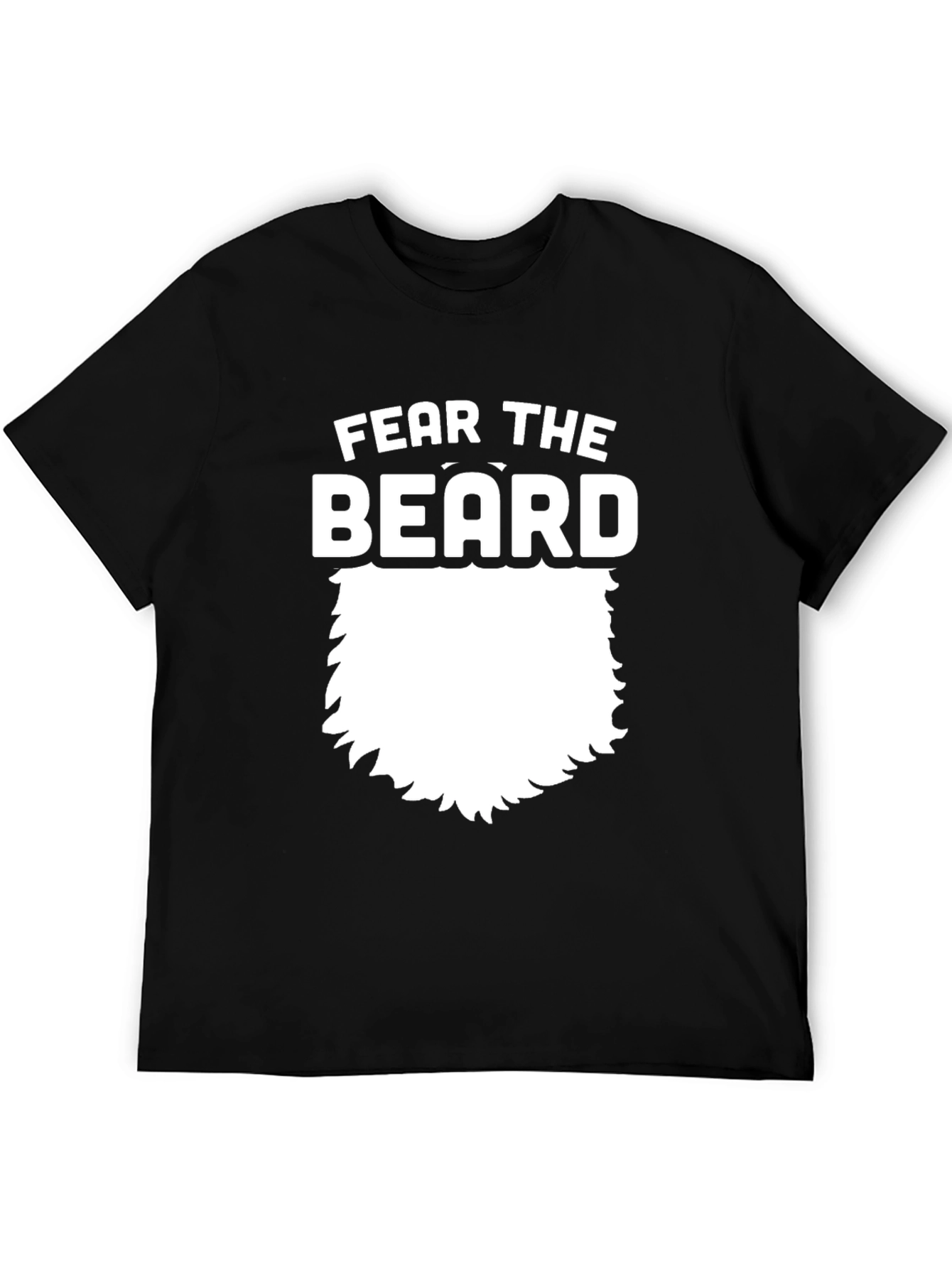 Camiseta Negra Fear The Beard para Hombre
