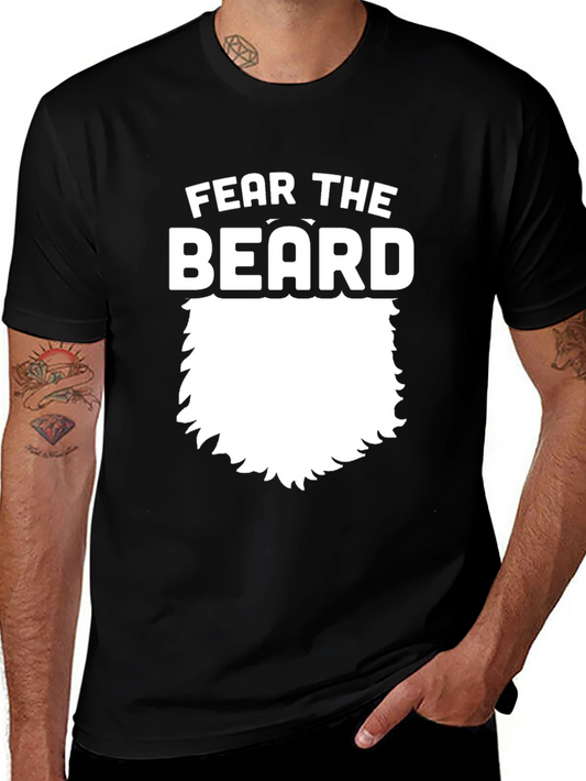 Camiseta Negra Fear The Beard para Hombre