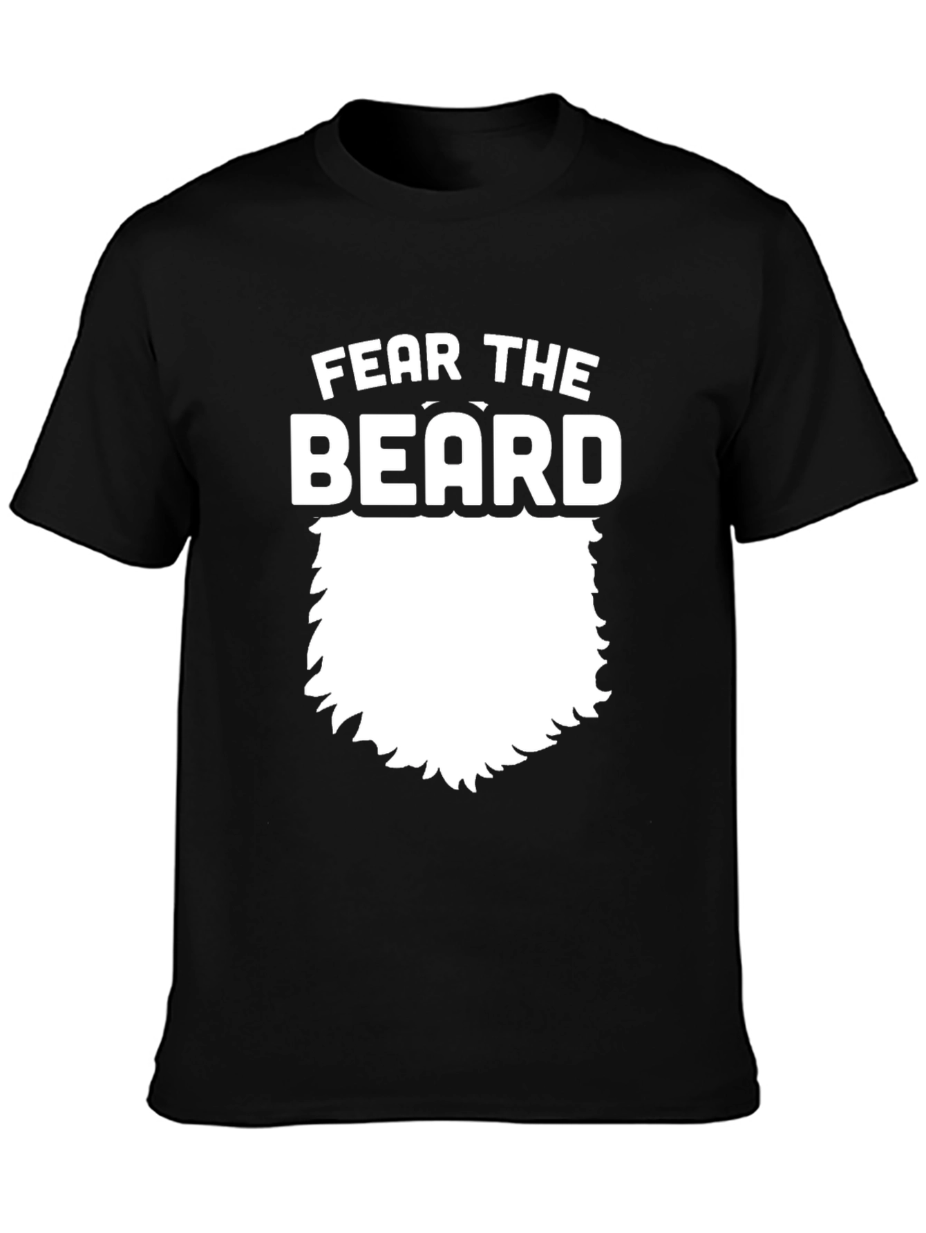 Camiseta Negra Fear The Beard para Hombre