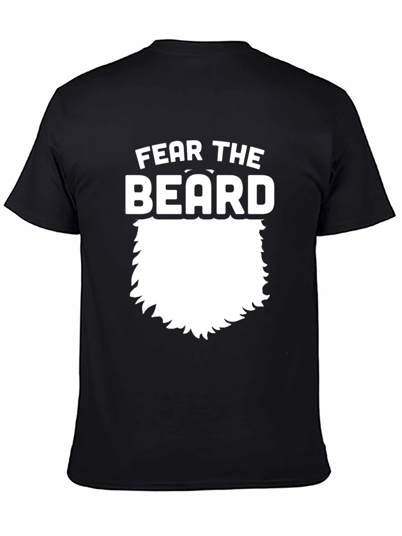 Camiseta Negra Fear The Beard para Hombre