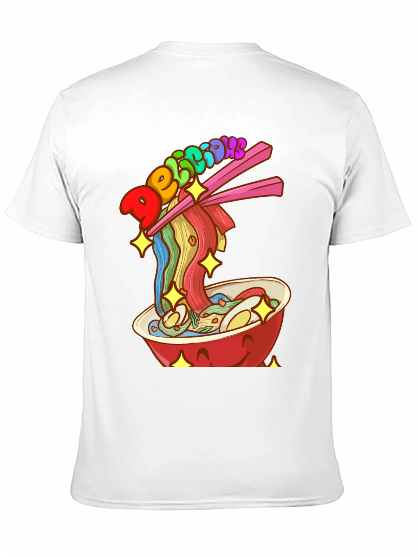 Camiseta Negra con Diseño de Ramen Delicious
