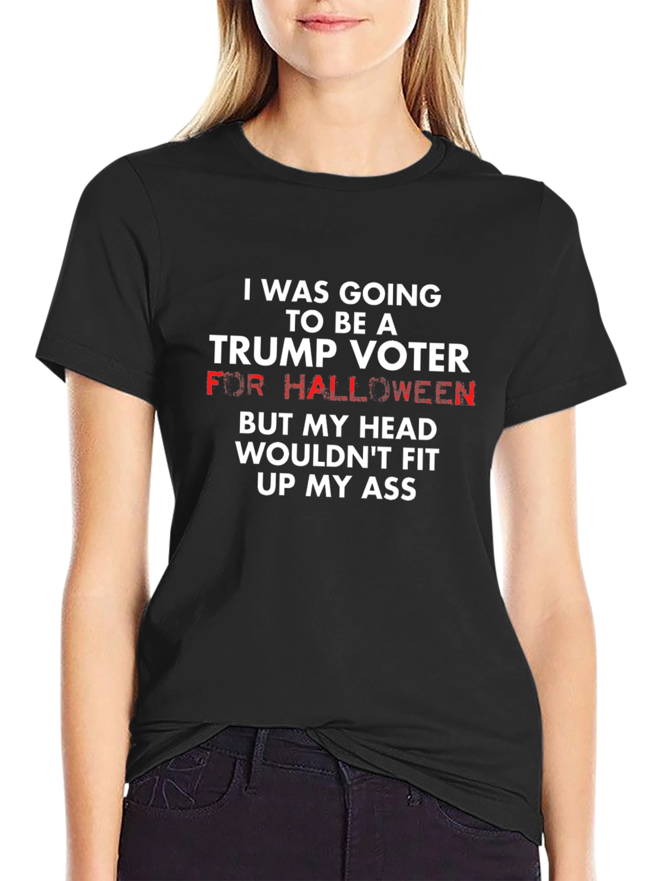 Camiseta Humorística Anti-Trump para Halloween