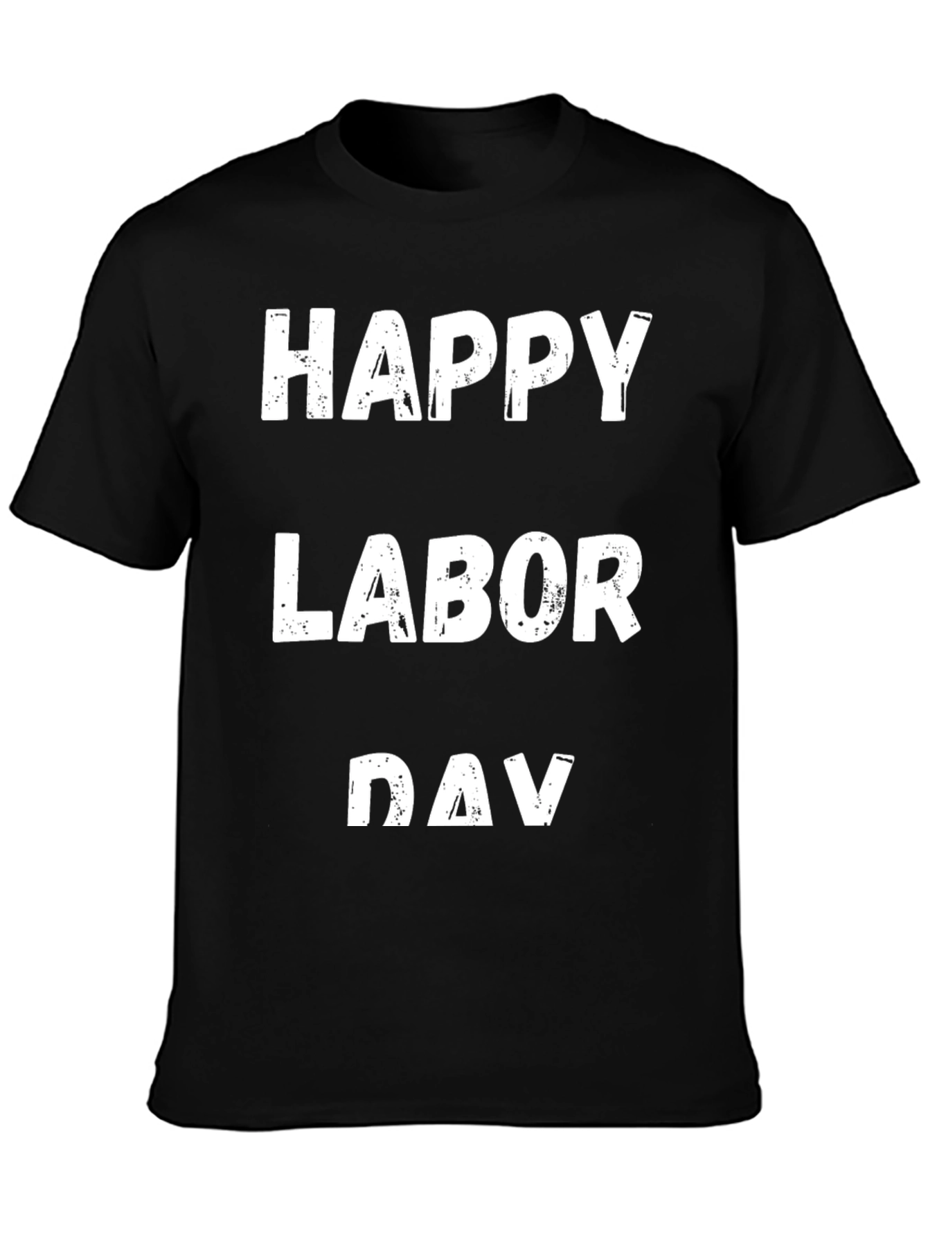 Camiseta Negra Feliz Día del Trabajo