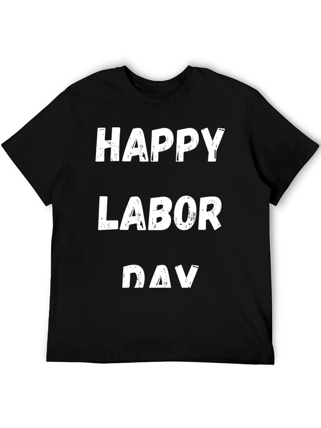 Camiseta Negra Feliz Día del Trabajo
